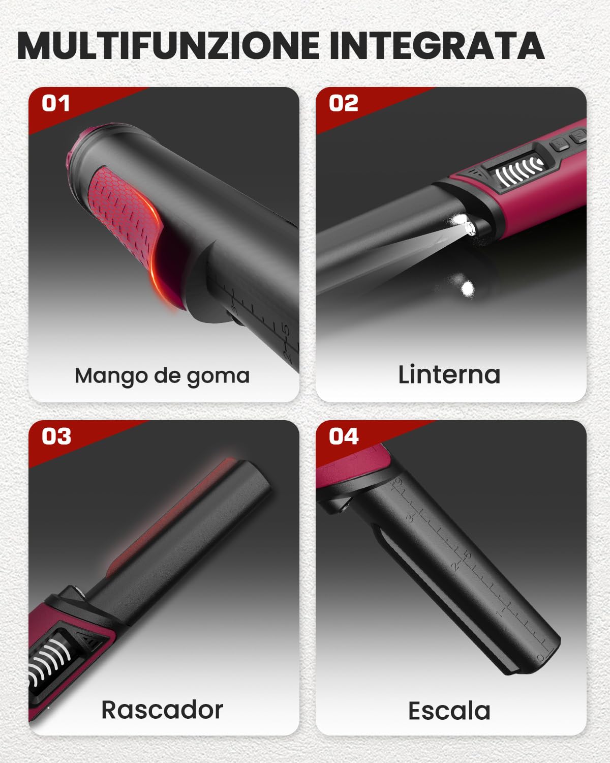 DR.ÖTEK Pinpointer Detector de Metales de Mano, IP68 Totalmente Impermeable Pinpointer de Mano con Pantalla LCD Novedosa Función de Cancelación de Interferencias, Alta Sensibilidad, 3 Modos de Alerta