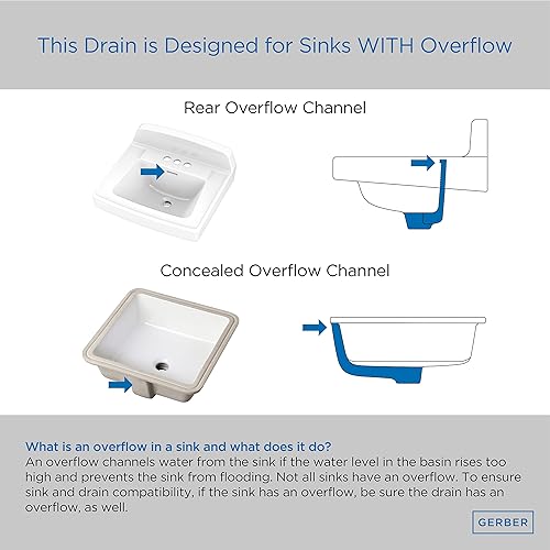 Miniatura 4 de Danze - Tapón de drenaje de metal para ensamblar, con barra de elevación y desbordamiento, D495002BN
