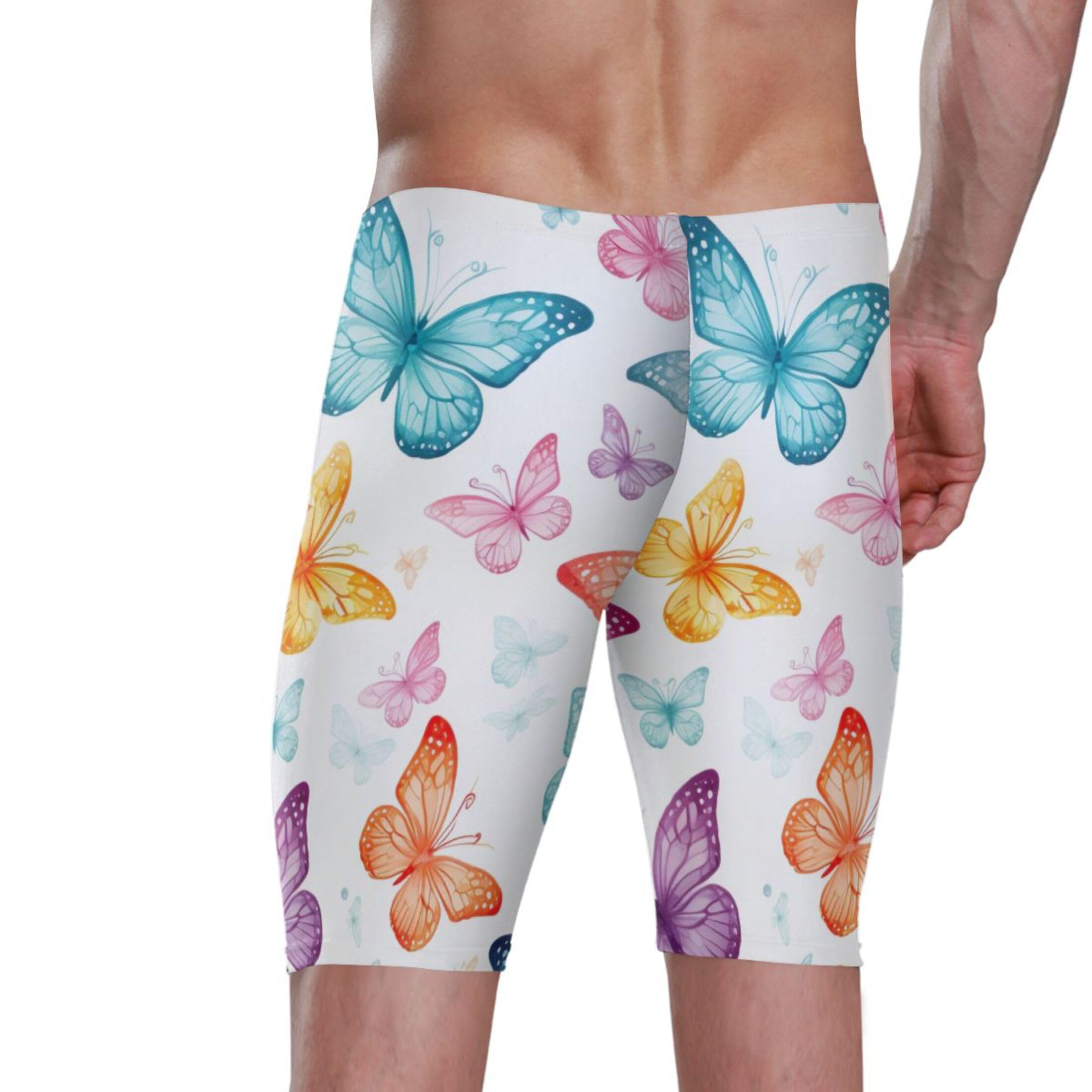 UMIRIKO Color Butterfly Men's Swimsuit Swim Jammers L B0401665