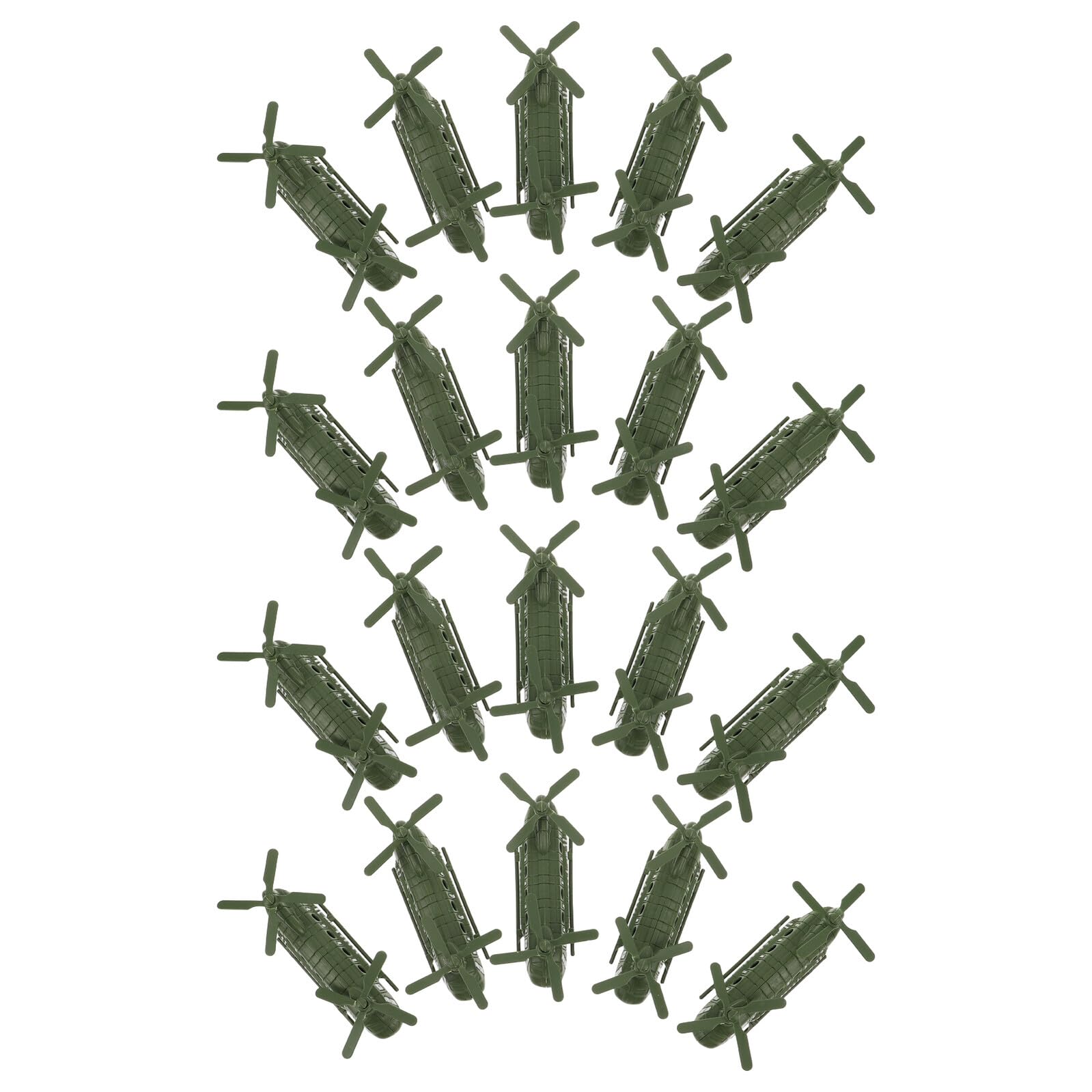 NOLITOY 20pcs Military Sand Table Chinook Transport Helicopter Model Double-rotor Military Toy Airplane Scene Aircraft Decoration Miniature Figurine for Boys and Girls Bedroom Desk