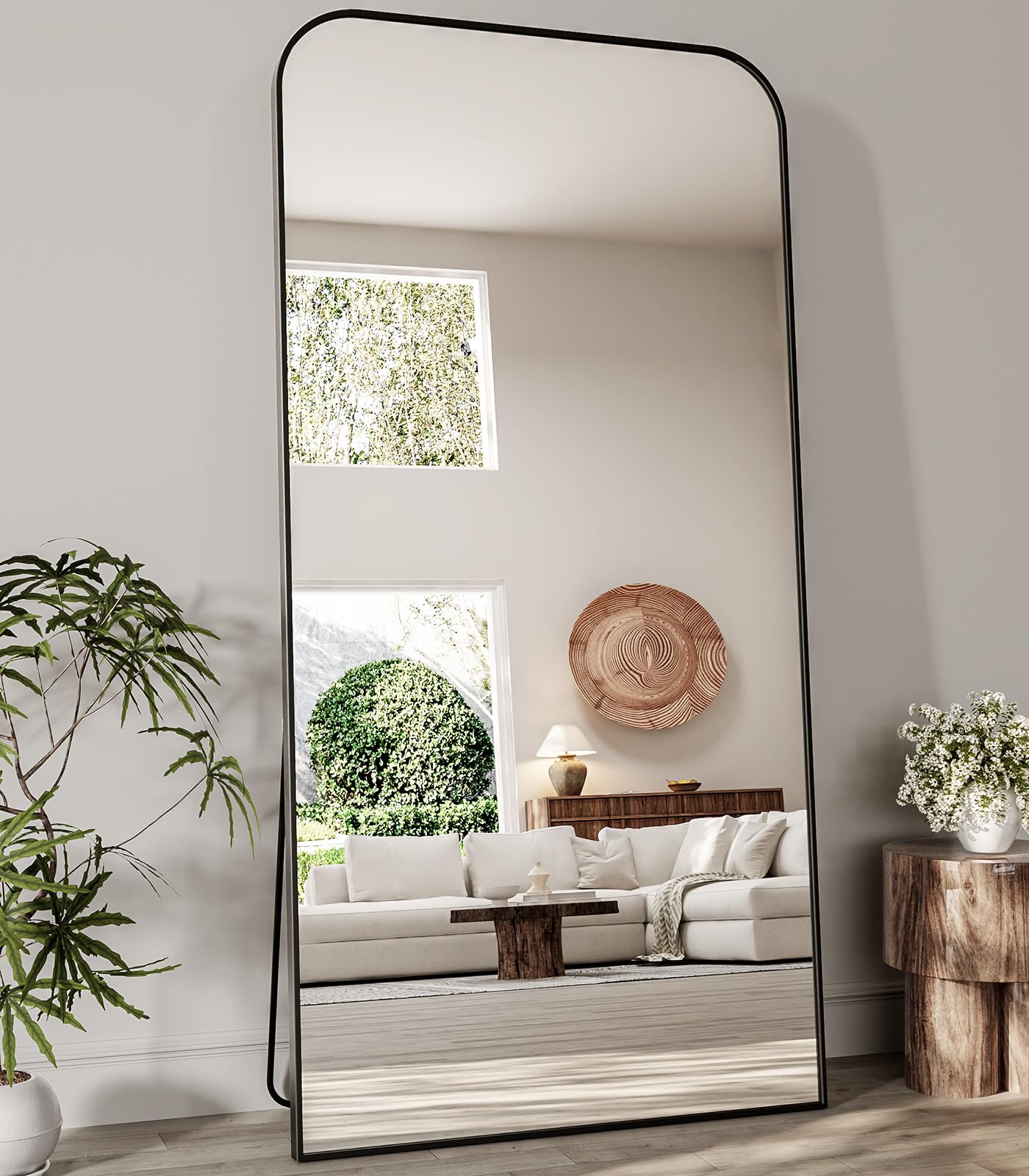 Koonmi Full Length Mirror, 76"x34" Mirror Full Length with Stand