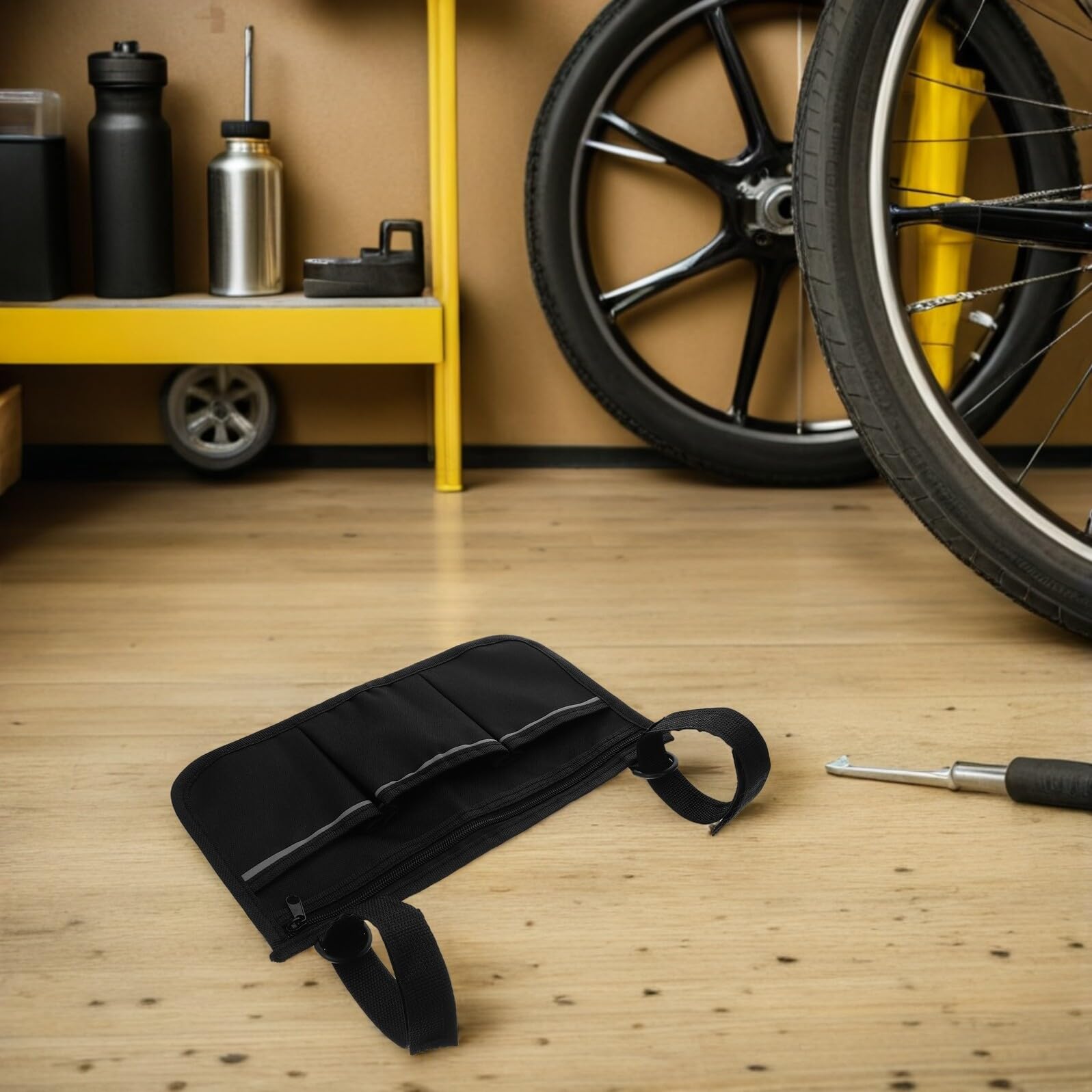 COLLBATH 3 Piezas Bolsa Para El Lado De La Silla De Ruedas Bolsas Laterales Para Sillas De Ruedas Black