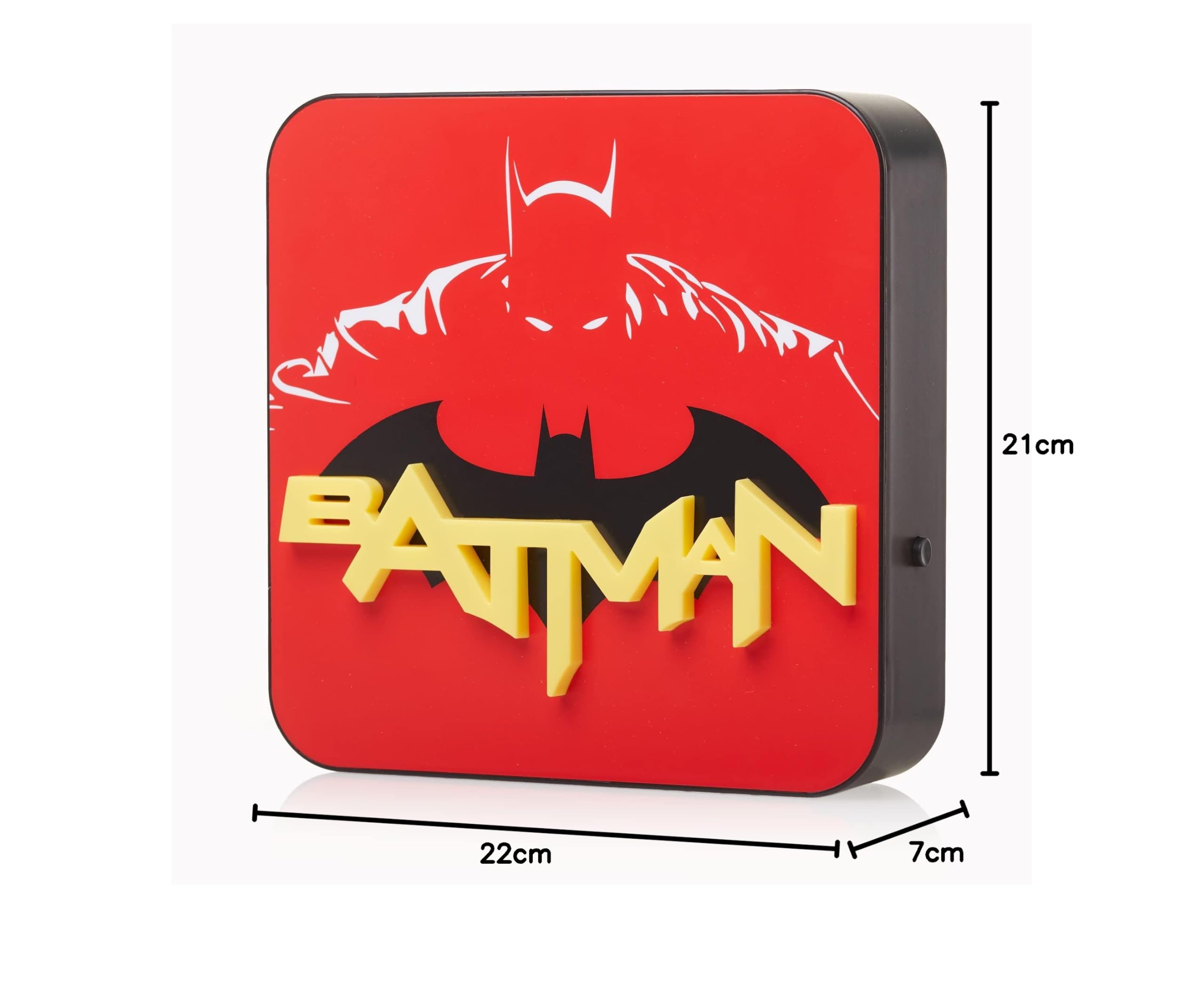 Numskull Lampa biurkowa Batman, lampa ścienna, oświetlenie otoczenia, akcesoria do gier, do sypialni, domu, gabinetu, biura, pracy, oficjalny towar