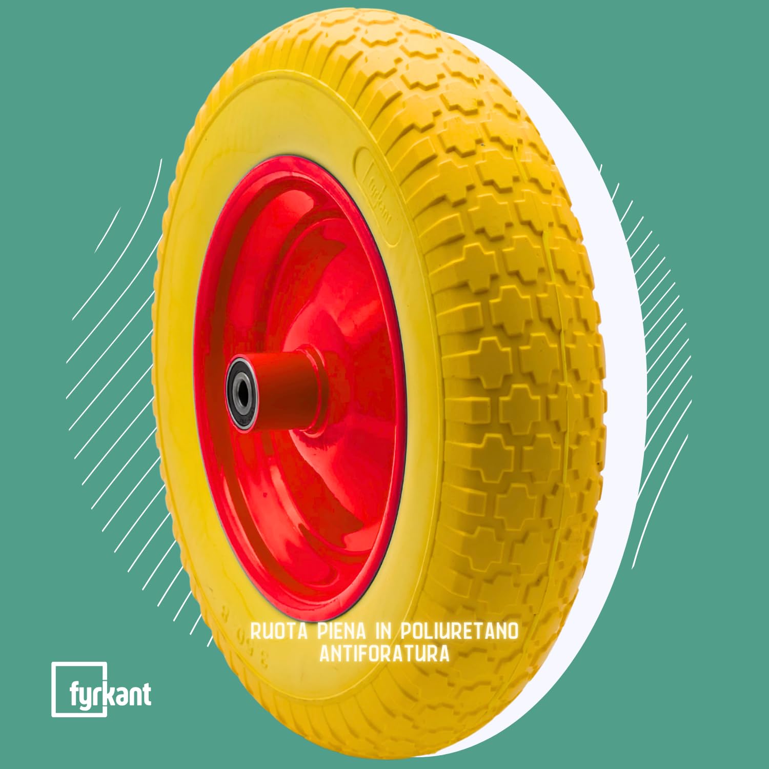 Ruota Per Carriola 3.50 8 3 50 8 4PR COMPLETA DI - Foto 13