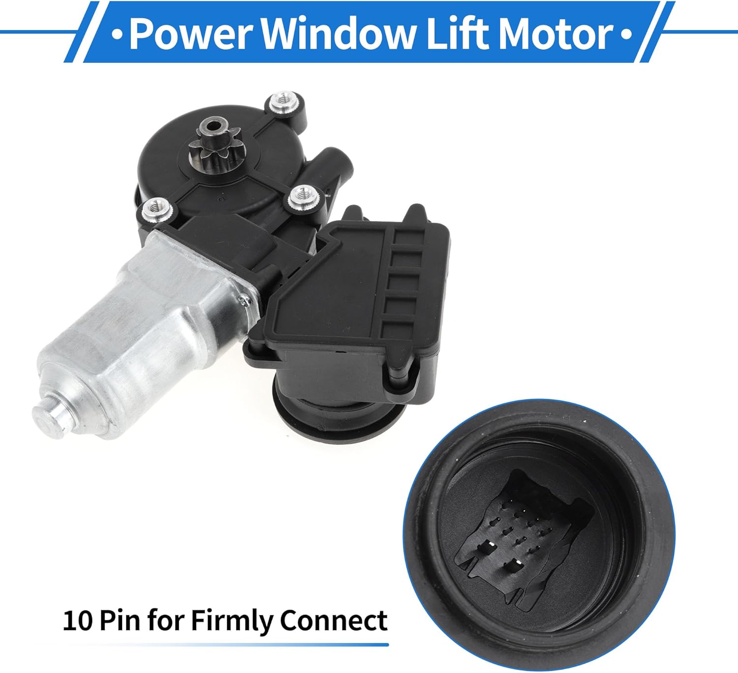 Front Left Driver Side Power Window Regulator Lift Motor for TOYOTA Camry 2006-2009 No.8572006200 10 Pin Car Window Glass Lift Motor