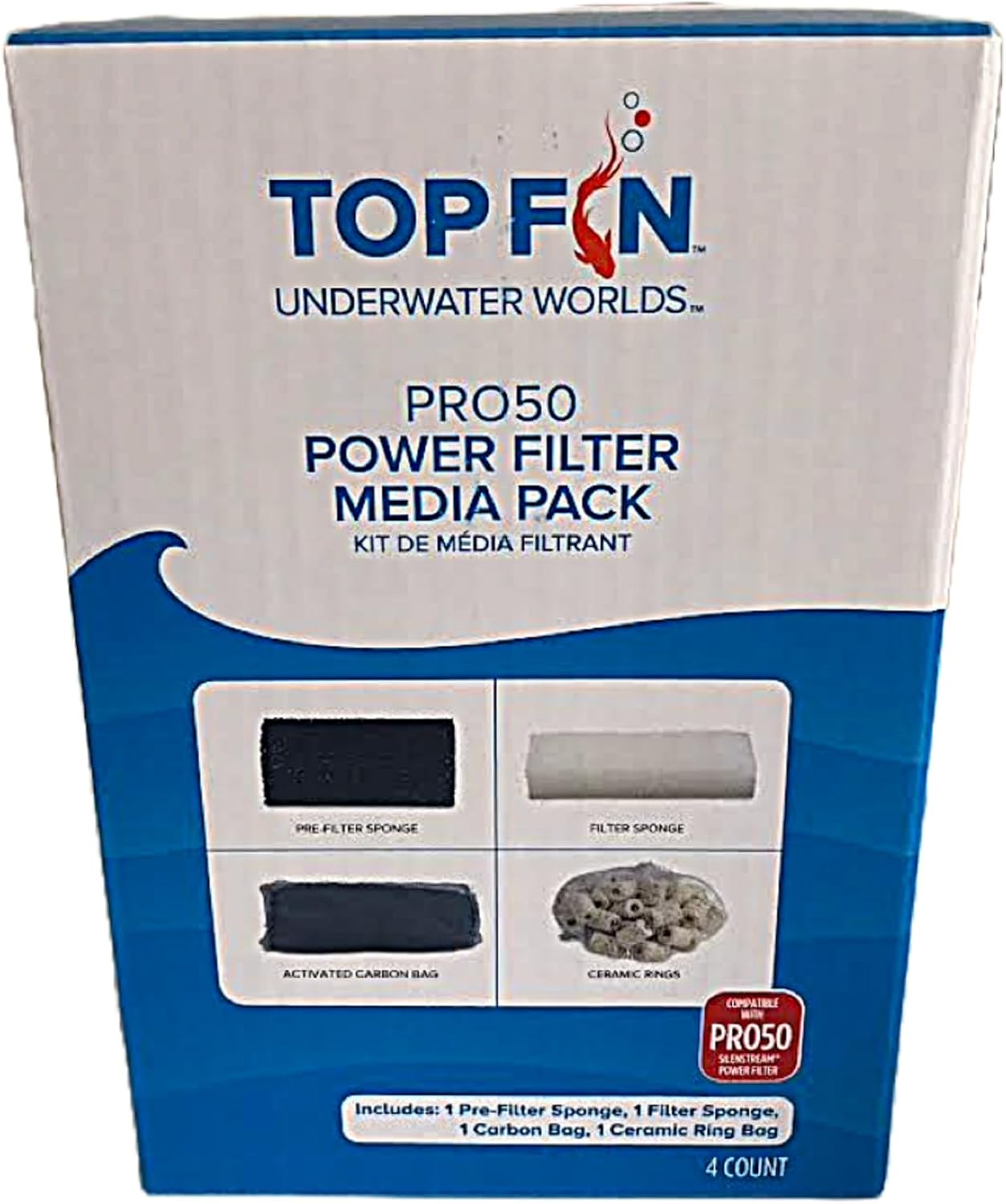 Top Fin Power Aquarium Filter Media Pack. Different Sizes to Choose from. (PRO110)