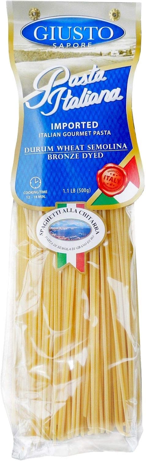 Giusto Sapore Italian Pasta - Linguine 454g - Premium Organic Bronze Drawn Durum Wheat Semolina Gourmet Pasta Brand - Imported from Italy and Family Owned