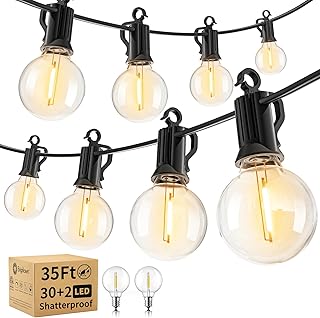 Brightown Outdoor String Lights - Waterproof Globe Patio Lights 35 Ft wi...