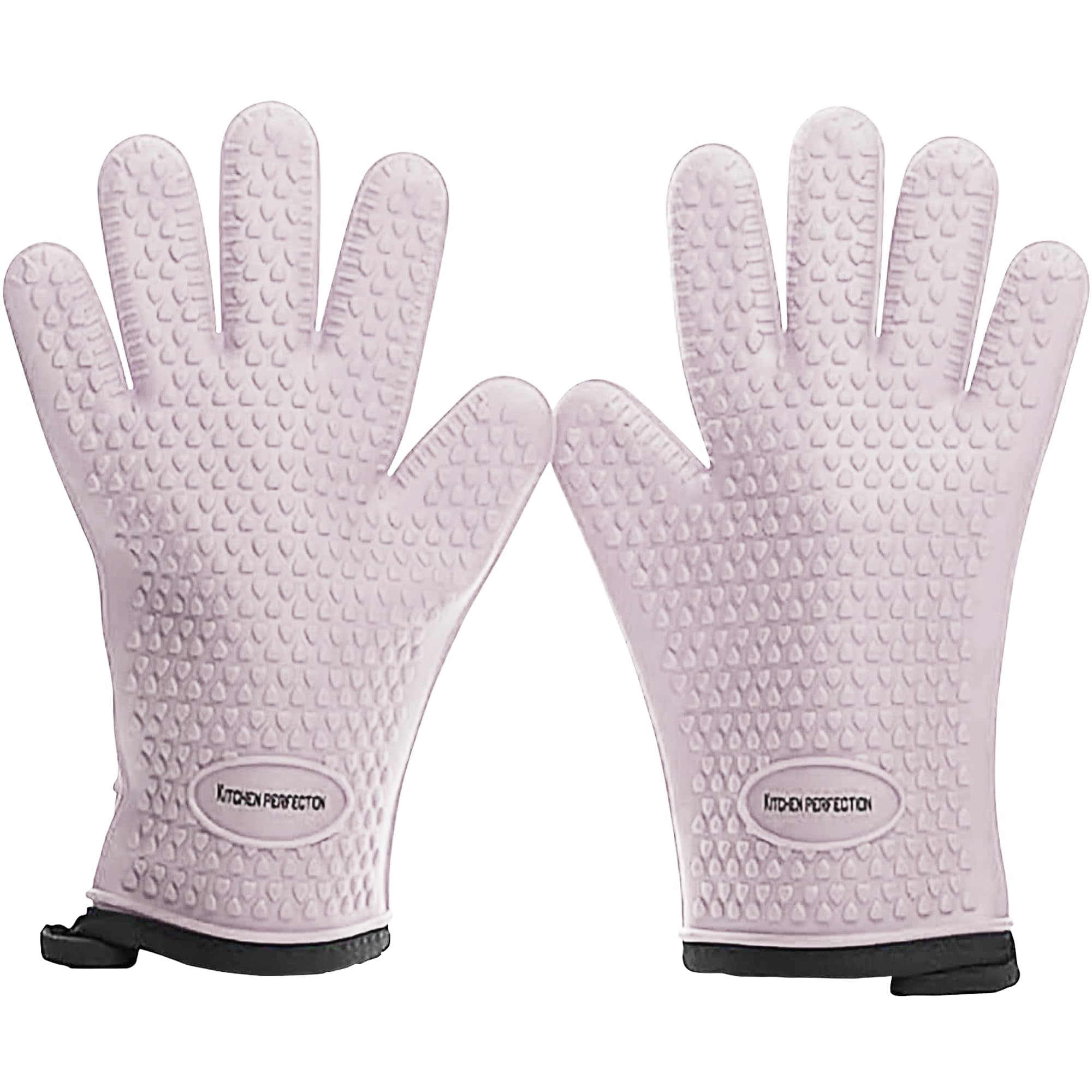 KITCHEN PERFECTION XL Silicone Smoker Oven Gloves for Women -Extreme Heat Resistant BBQ Gloves -Handle Hot Food Right on Your Grill Fryer&Pit|Waterproof Grilling Cooking Mitts|Superior Set+3 Bonuses