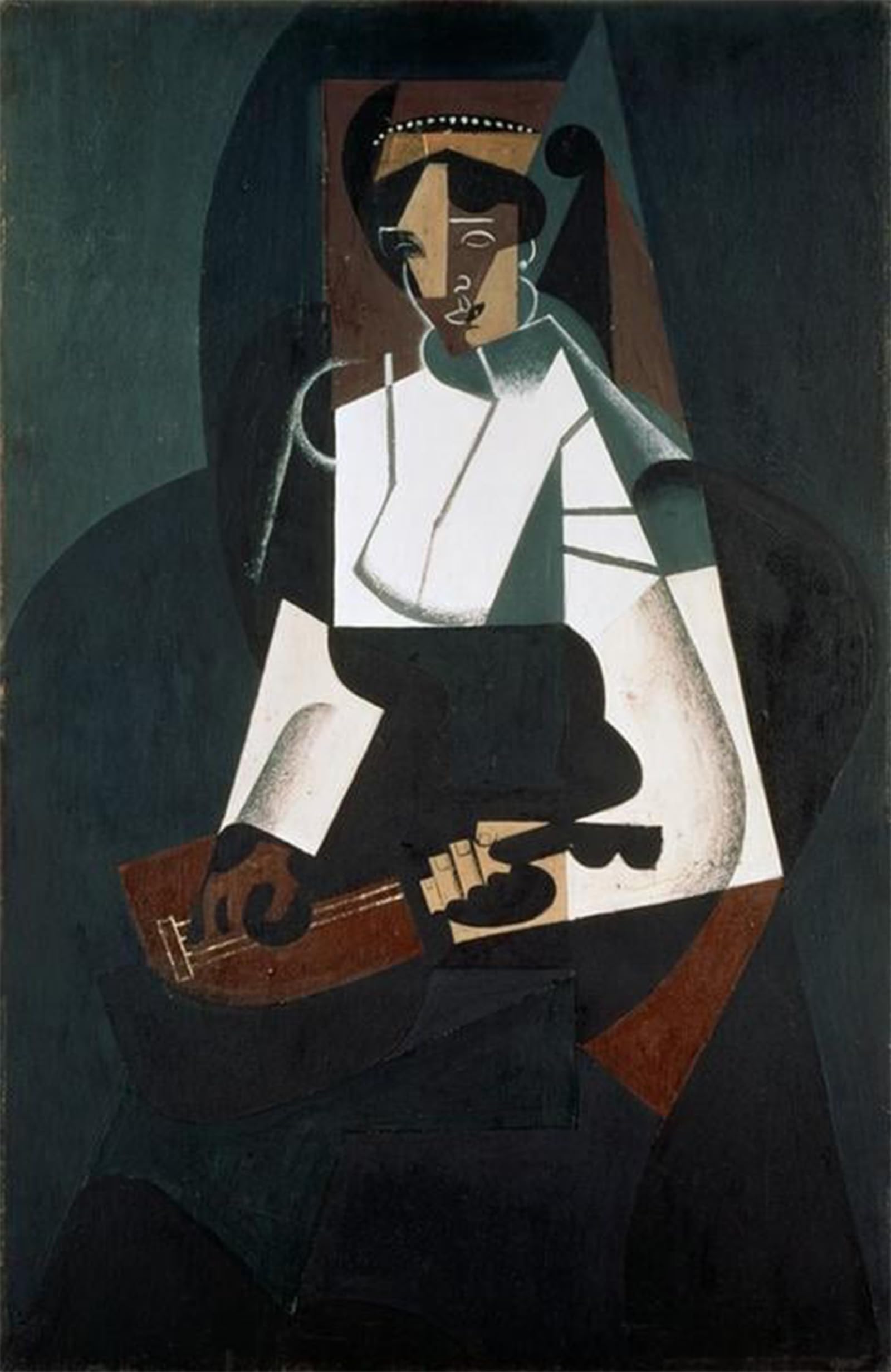 POSTERIIk Famous Print Pop Art Wall Art Graffiti the Woman with the Mandolin by Juan Gris Art Prints for Home Decor 60x90cm