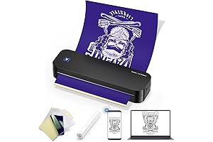 Wireless Tattoo Thermal Printer with 20Pcs Tattoo Transfer Paper and Thermal Paper