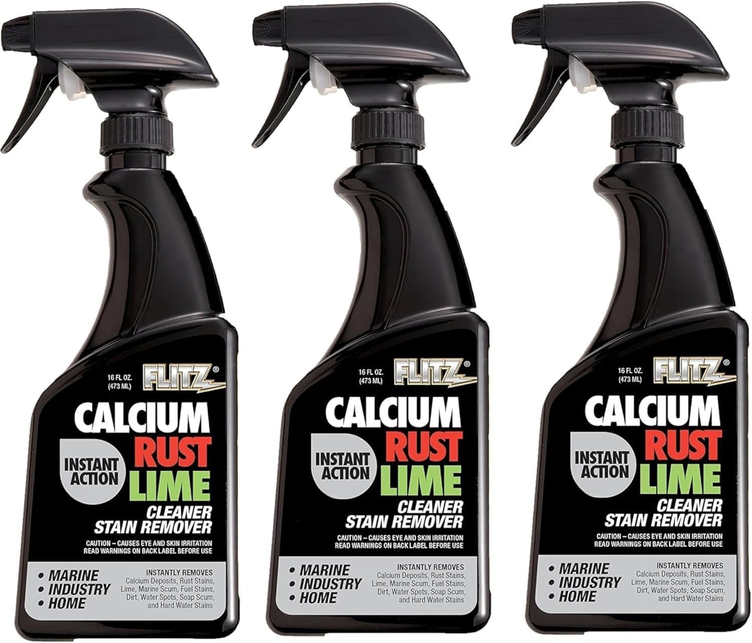 Flitz Calcium, Rust, & Lime Remover - 32oz Bottle of USA-Made Limescale Remover for Toilets, Showers, and More - Powerful Spray that Instantly Eliminates Tarnish, Grease, and Other Grime (1 Pack)