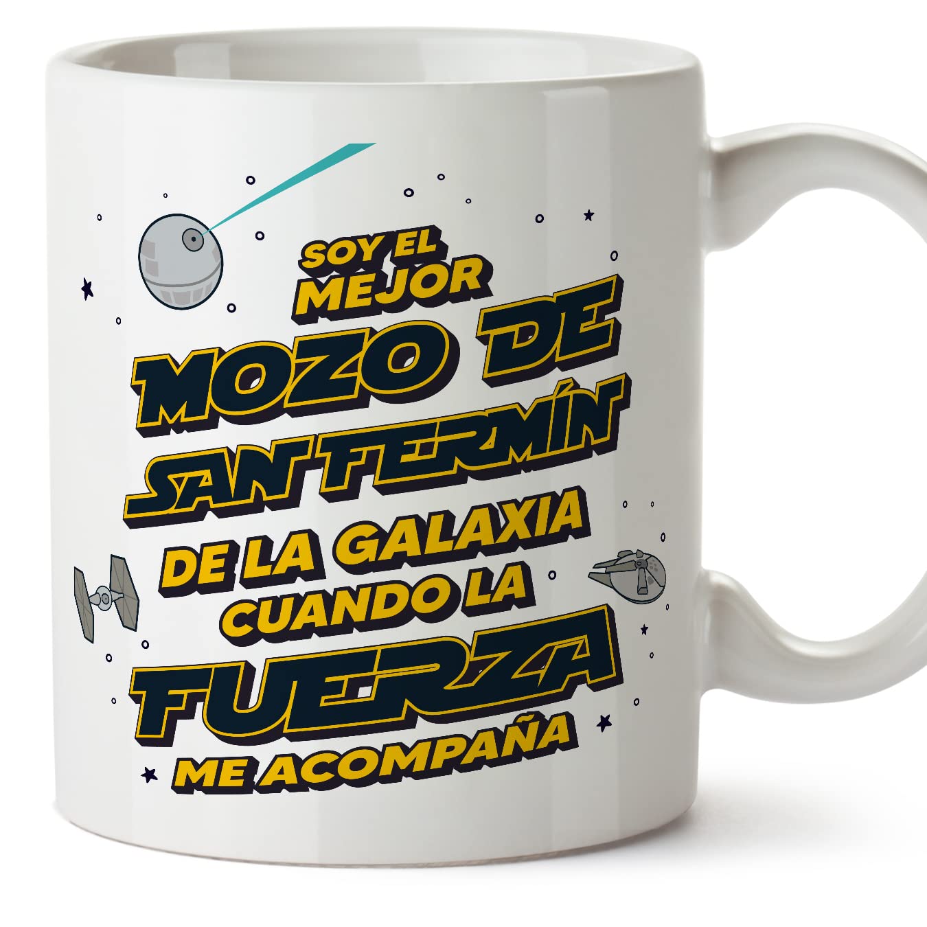 MUGFFINS Tazas para JEFE hombre - En Español - Mejor de la Galaxia Cuando Fuerza me Acompaña - 11 oz / 330 ml - Regalo original y divertido — view 157