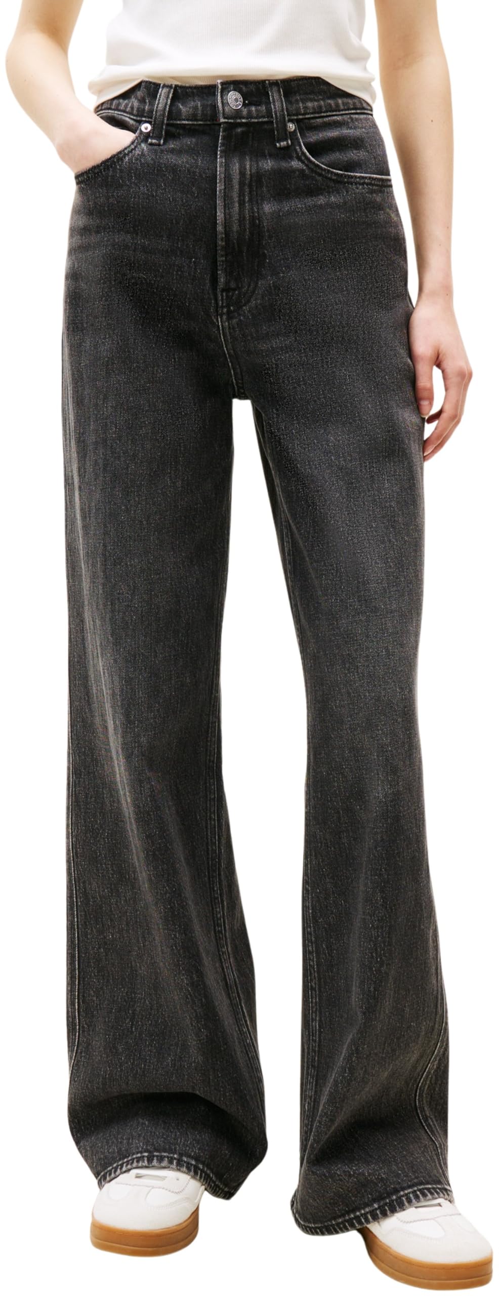 Tommy Jeans Womens Claire Hr Wd Bi0187 Co Dw0dw20660 Loose, Denim (Denim Washed Black), 26W / 32L UK