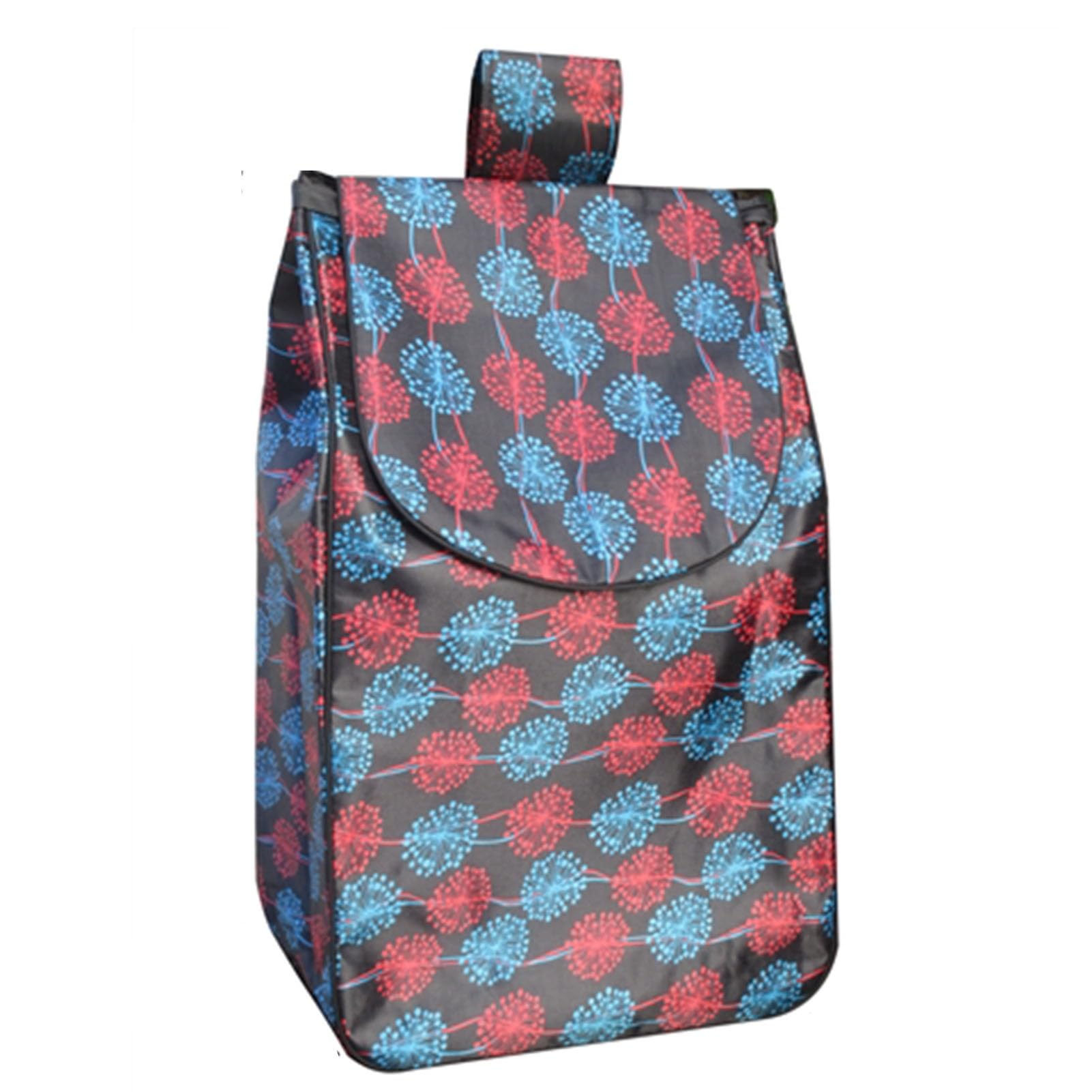 QICBYING 40L Oxford Cloth Folding Waterproof Storage Bag - Trolley Replacement Bag, Shopping Trolley Replacement Bag With Side Pockets, For Trolley Supermarkets, Travel, Utility