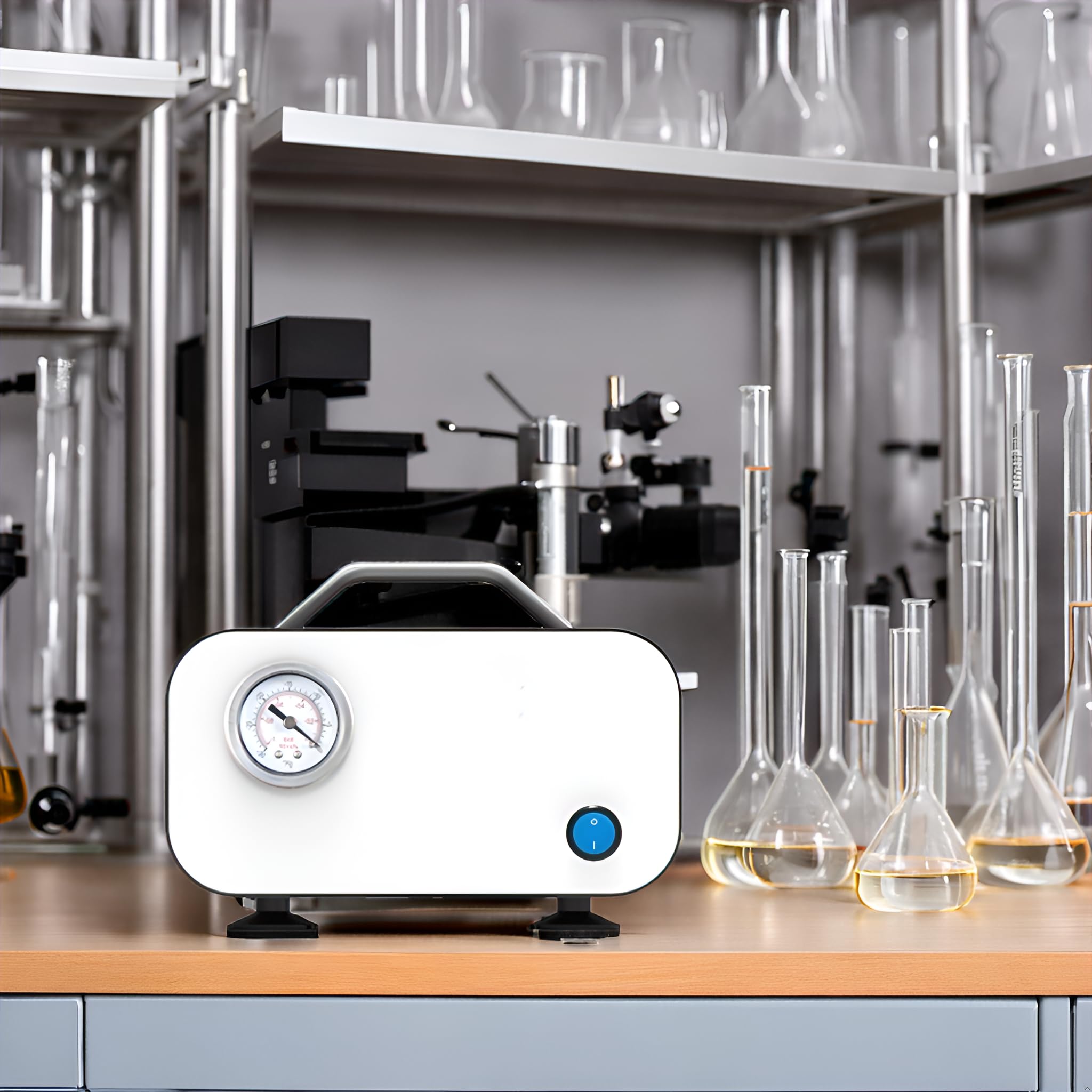 ATO Laboratory Vacuum Pump, Portable Oil Free Diaphragm Vacuum Pump,15L/min,110V-220V Quiet and Easy Operation, Oilless Diaphragm Vacuum Filtration