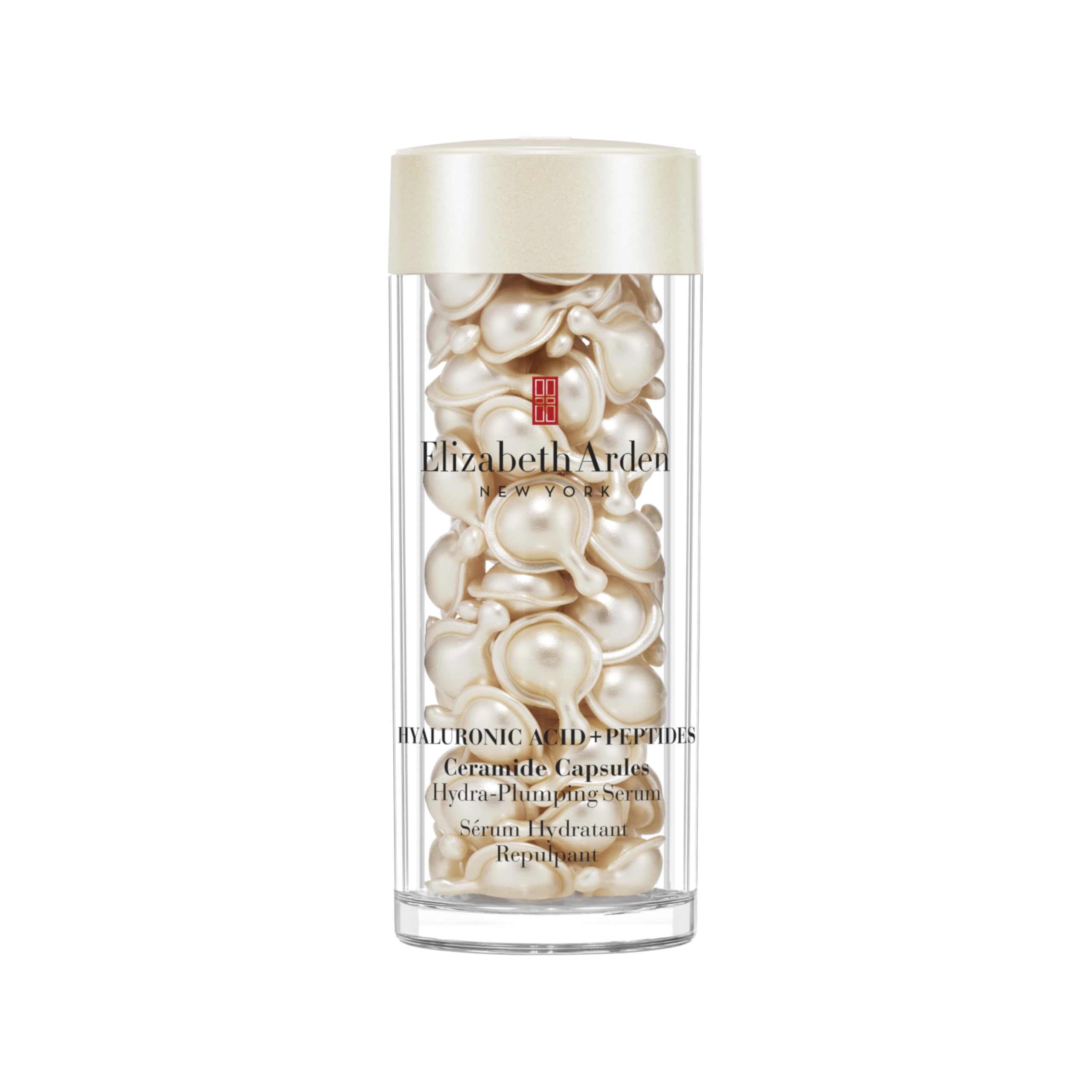 Elizabeth Arden - Capsule di Acido Ialuronico + Peptidi Ceramide, Siero Idratante e Rimpolpante con HA a Misura Variabile, Formula Setosa e Leggera, Per Tutti i Tipi di Pelle, 60 Capsule