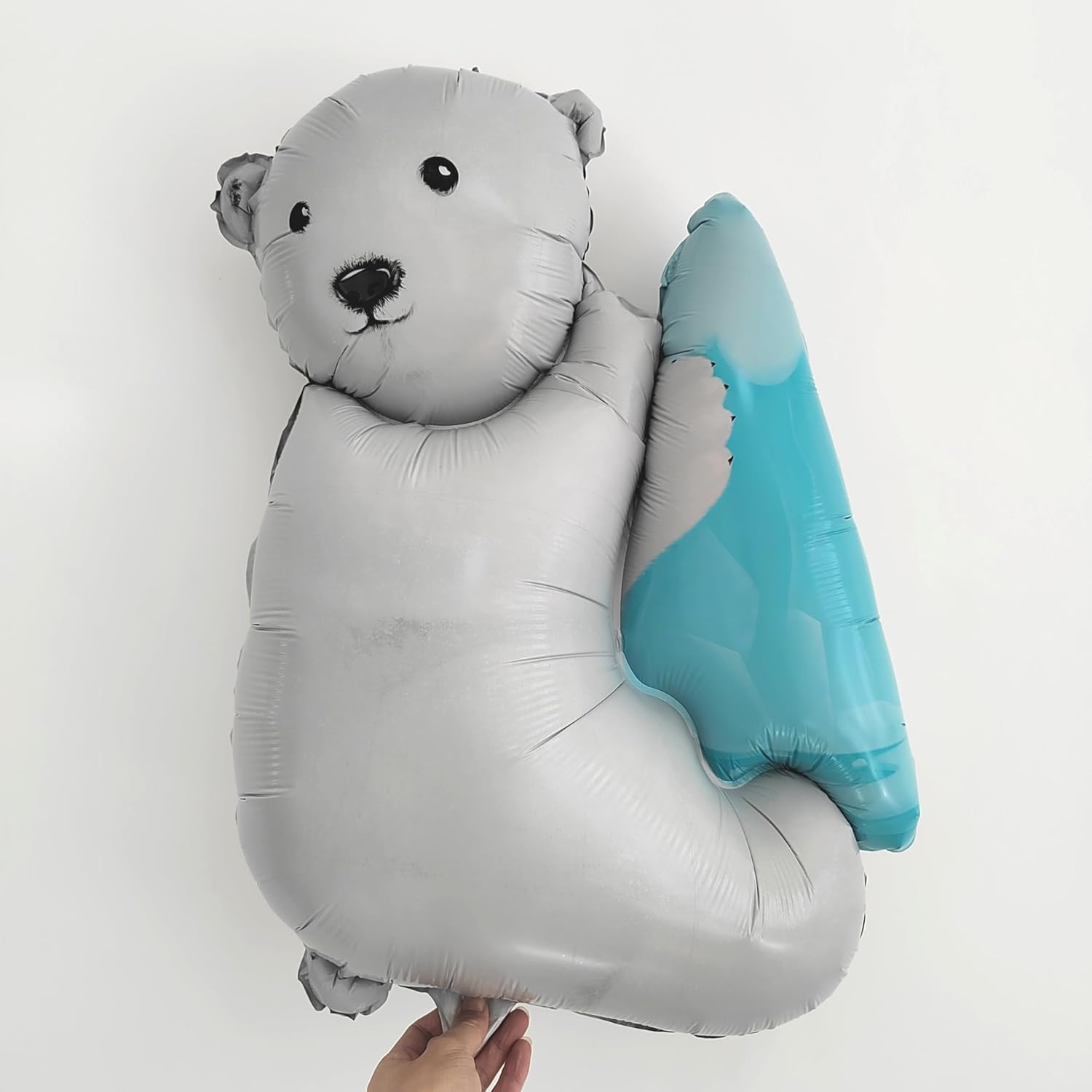 4 Pcs White Polar Bear Foil Balloons Large Mylar Animal Balloons for Winter Snow Frozen Ice Wonderland Themed Birthday Party Decorations - Image 4