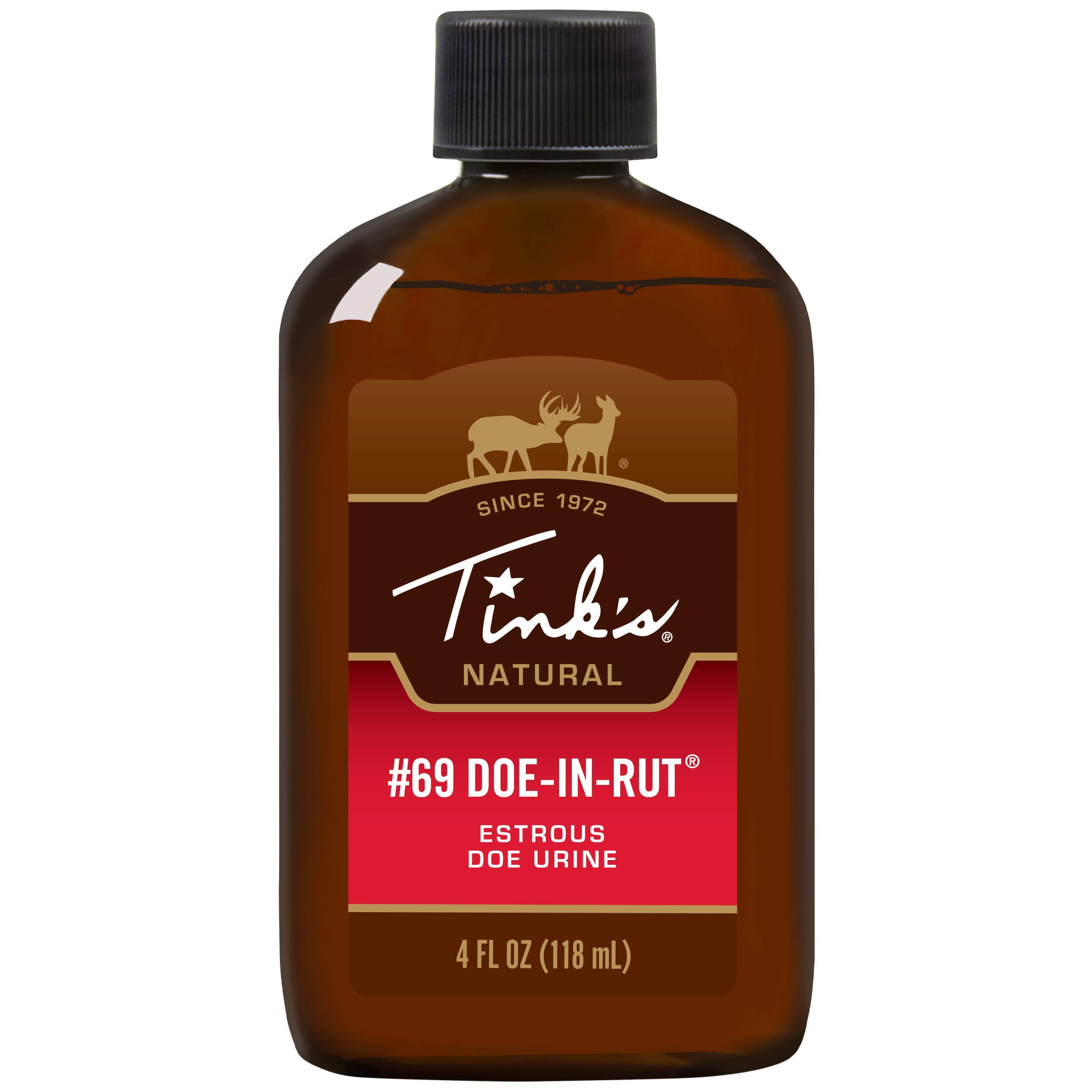 TINK'S4 oz. #69 Doe-in-Rut Buck Lure & Scent Sponges Combo Pack | 100% Natural Deer Urine, Deer Hunting Accessories, Deer Attractant | Easy to Use Squirt Top, Key Hole Sponges