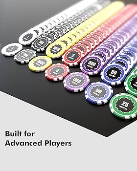 Amazon.com: HEITOK Poker Set 1000 Chips with Denominations, 11.5g