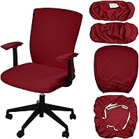 Vista 8 de Tallew Juego de 4 Fundas para Silla de Oficina, Fundas Universales Elásticas para Computadora, Fundas Protectoras Estirasbles para Asiento de Silla