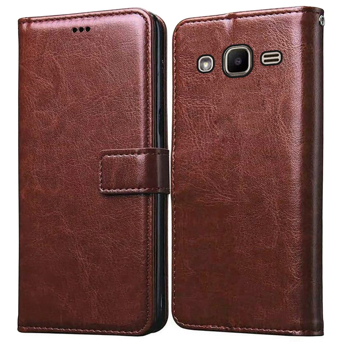 Flip for Samsung Galaxy J2 (2016) (Leather_Brown)