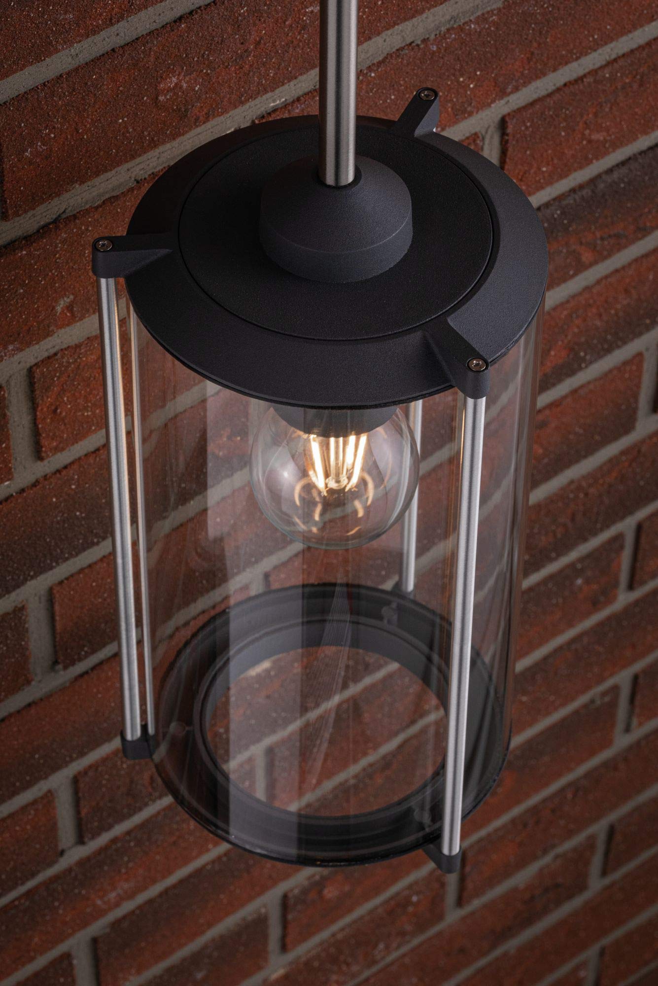 Paulmann 94281 Outdoor applique classica rotonda max. 60 Watt illuminazione per esterni grigio illuminazione da giardino vetro parete esterna E27