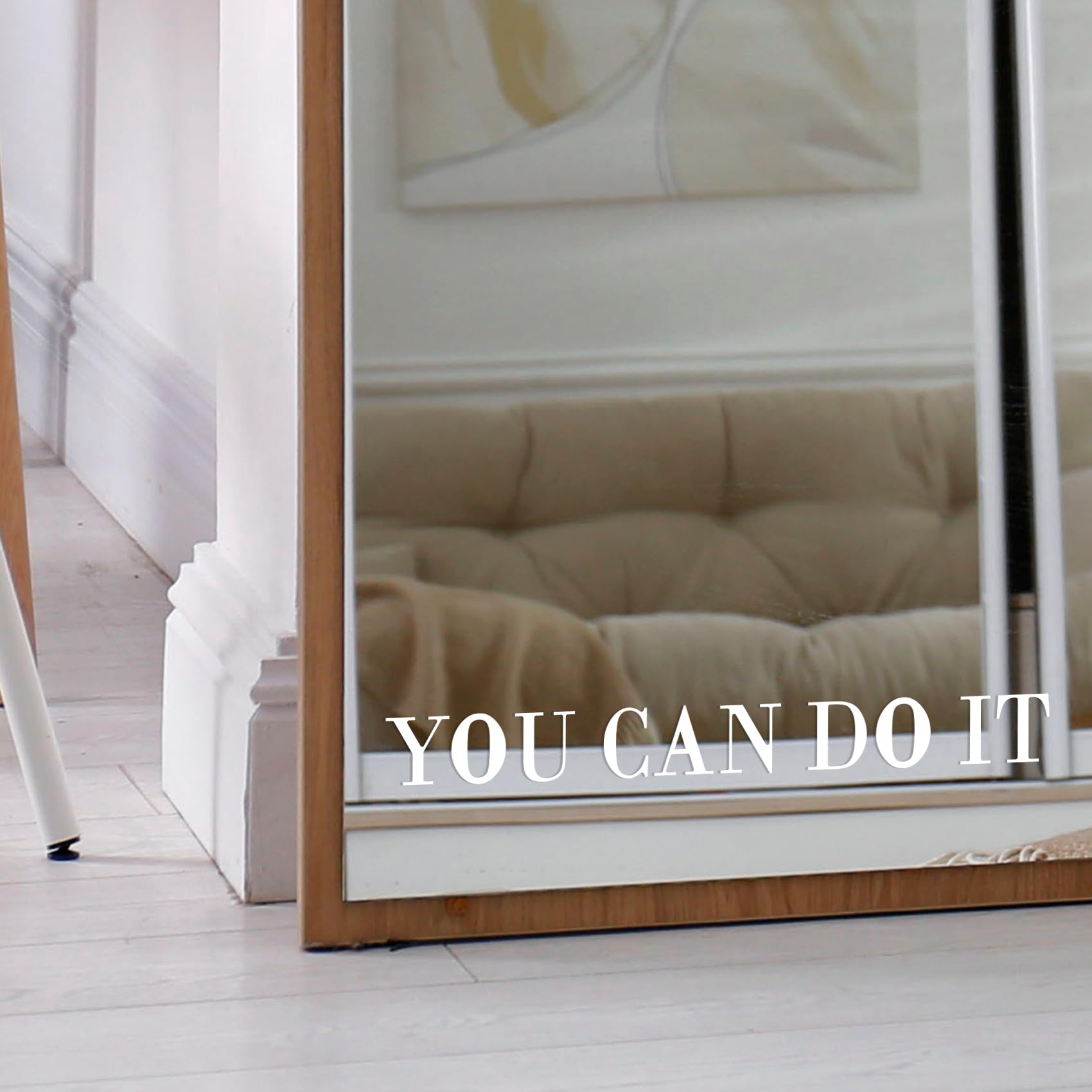 Finest Folia Mirror Sayings Sticker Lettering White for Mirror Sticker Bathroom Bedroom Sayings Window Pictures DIY Decoration Self-Adhesive K163 (14 You can do it)