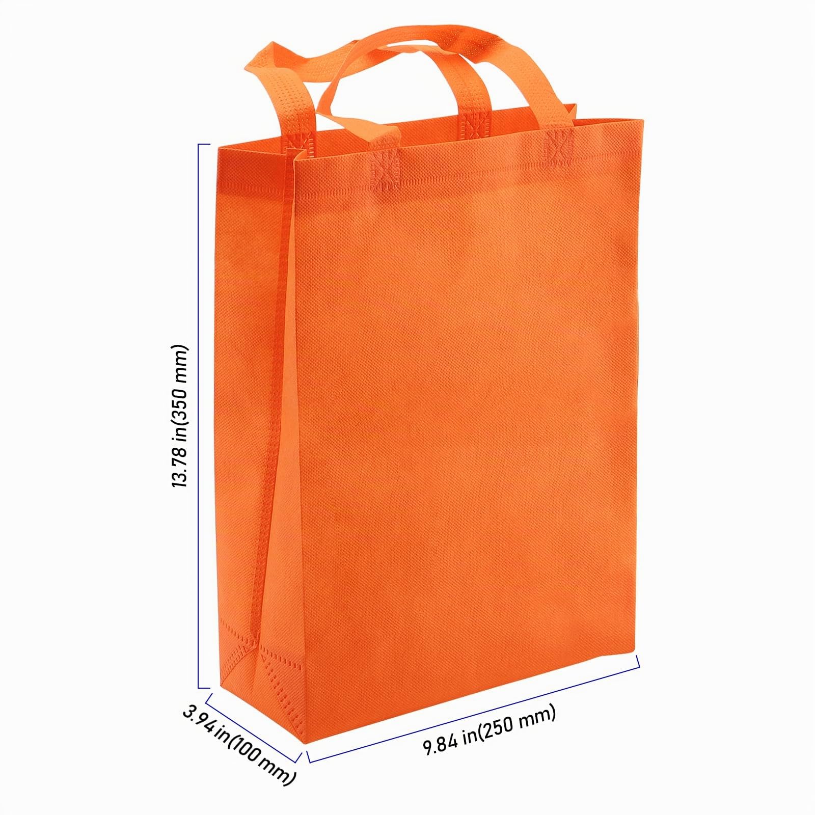 ZEONHEI Lot de 60 grands sacs de fête, sacs cadeaux colorés non tissés avec poignée, sacs fourre-tout colorés en vrac pour anniversaire, mariage, fête, 35 x 25 x 10 cm