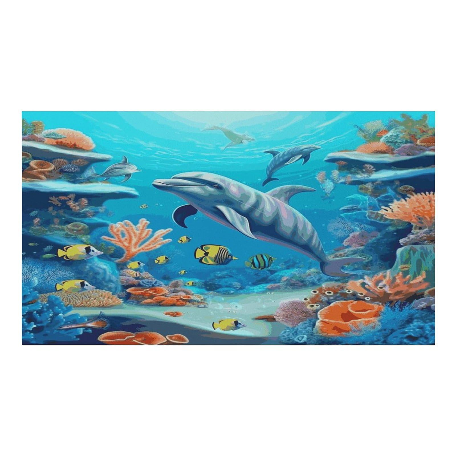 Tapis d'alimentation antidérapant pour chat et poisson corail, poisson corail, dauphins, tapis d'alimentation pour animaux de compagnie, tapis de nourriture pour chien et chat, facile à nettoyer pour