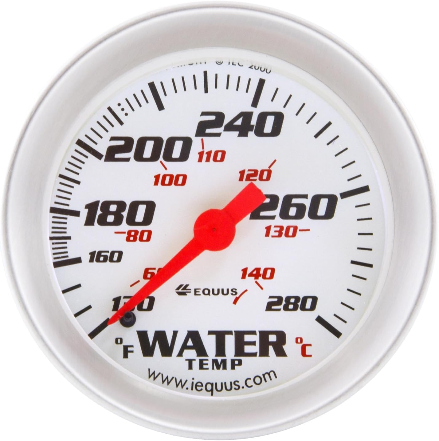 Equus 5242 2" Mechanical Water Temperature Gauge, White