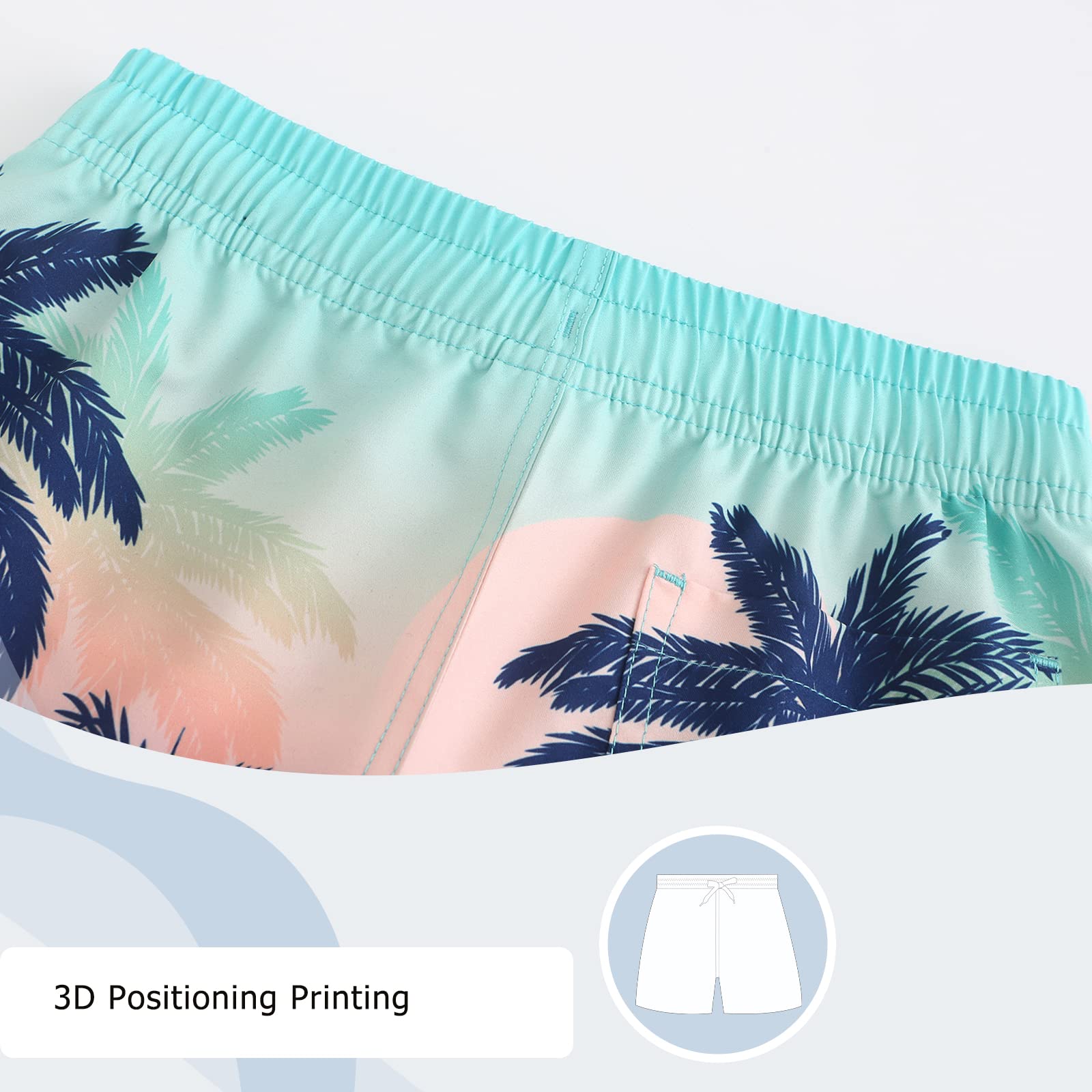 Aisyee Short de Bain Garcon Enfant Short de Plage hawaïen à séchage Rapide Maillot de Bain Garcon 5 16 Ans