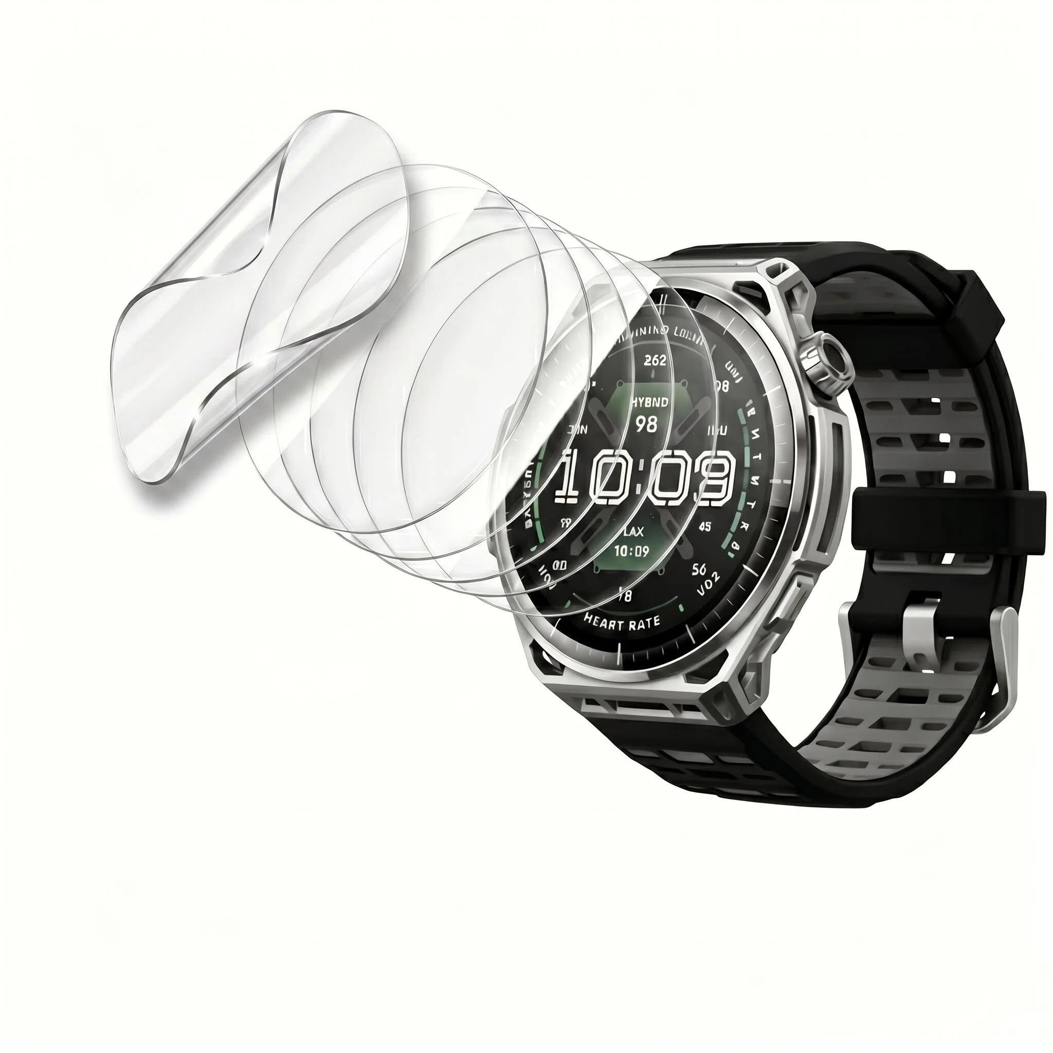 6 Piezas Protector de Pantalla Compatible con Amazfit Balance Ultra/Amazfit Balance 3, Ultra Delgada Resistente Al Desgaste, Rasguños Sin Burbujas.(Transparente)