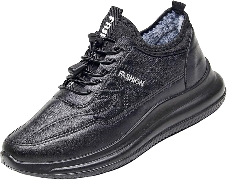 أحذية رجالية ربيعية خريفية شتوية من القطن بالإضافة إلى المخمل غير قابلة للانزلاق ودافئة أحذية كاجوال لكبار السن أحذية قطنية سميكة أحذية بناء