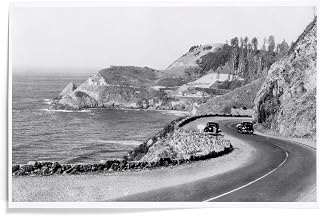Lantern Press 12x18 Inch Art Print Wall Decor, Heceta Head Lighthouse and Oregon Coast Highway Photograph