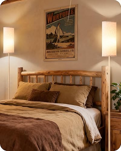 Miniatura 30 de Juego de 2 lámparas de pie regulables para sala de estar con 2 controles remotos e interruptor de pie, lámpara de pie moderna de 64.4 pulgadas, 2