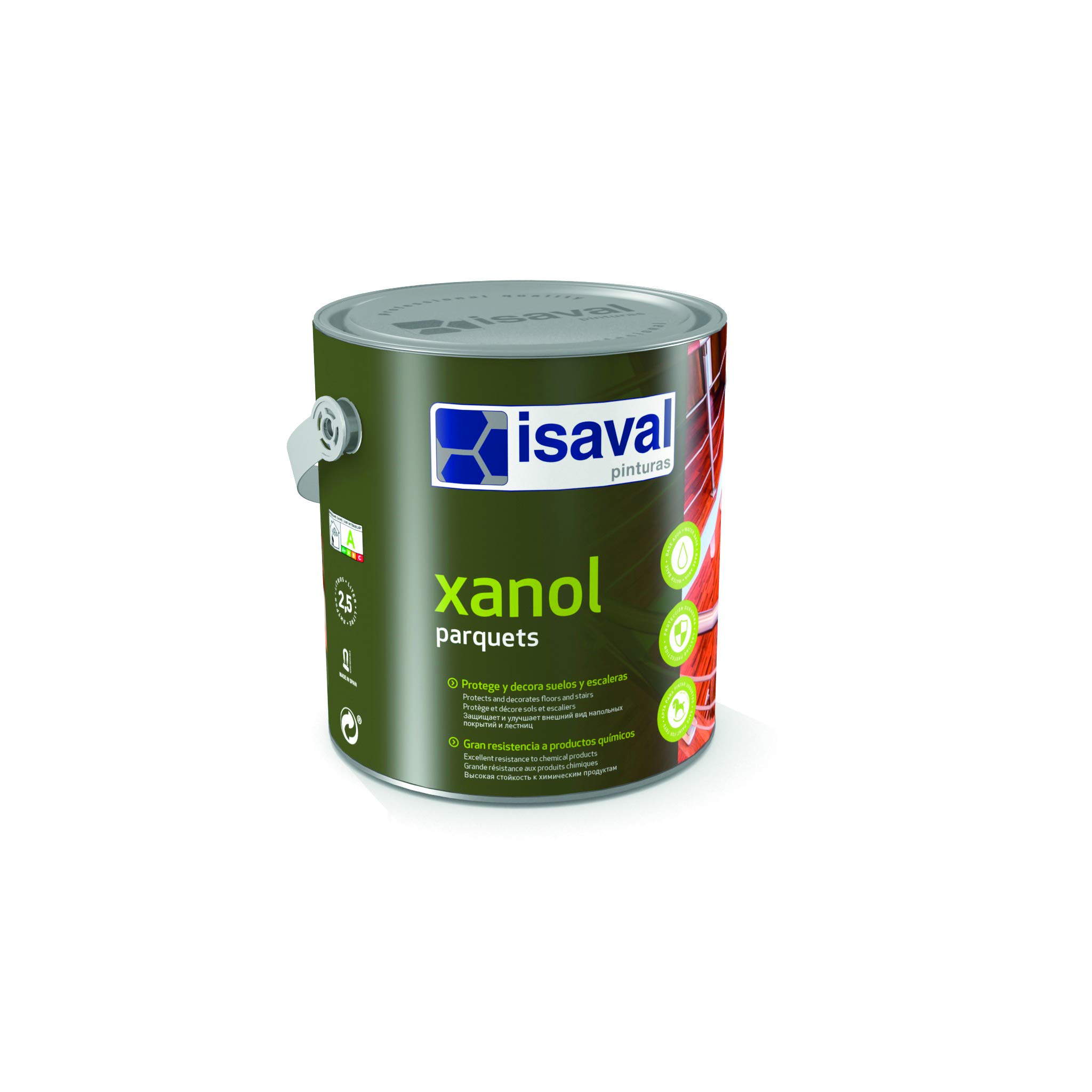 BARNIZ PARQUET SATINADO XANOL PARQUETS 2,5 LTS COLOR: INCOLORO