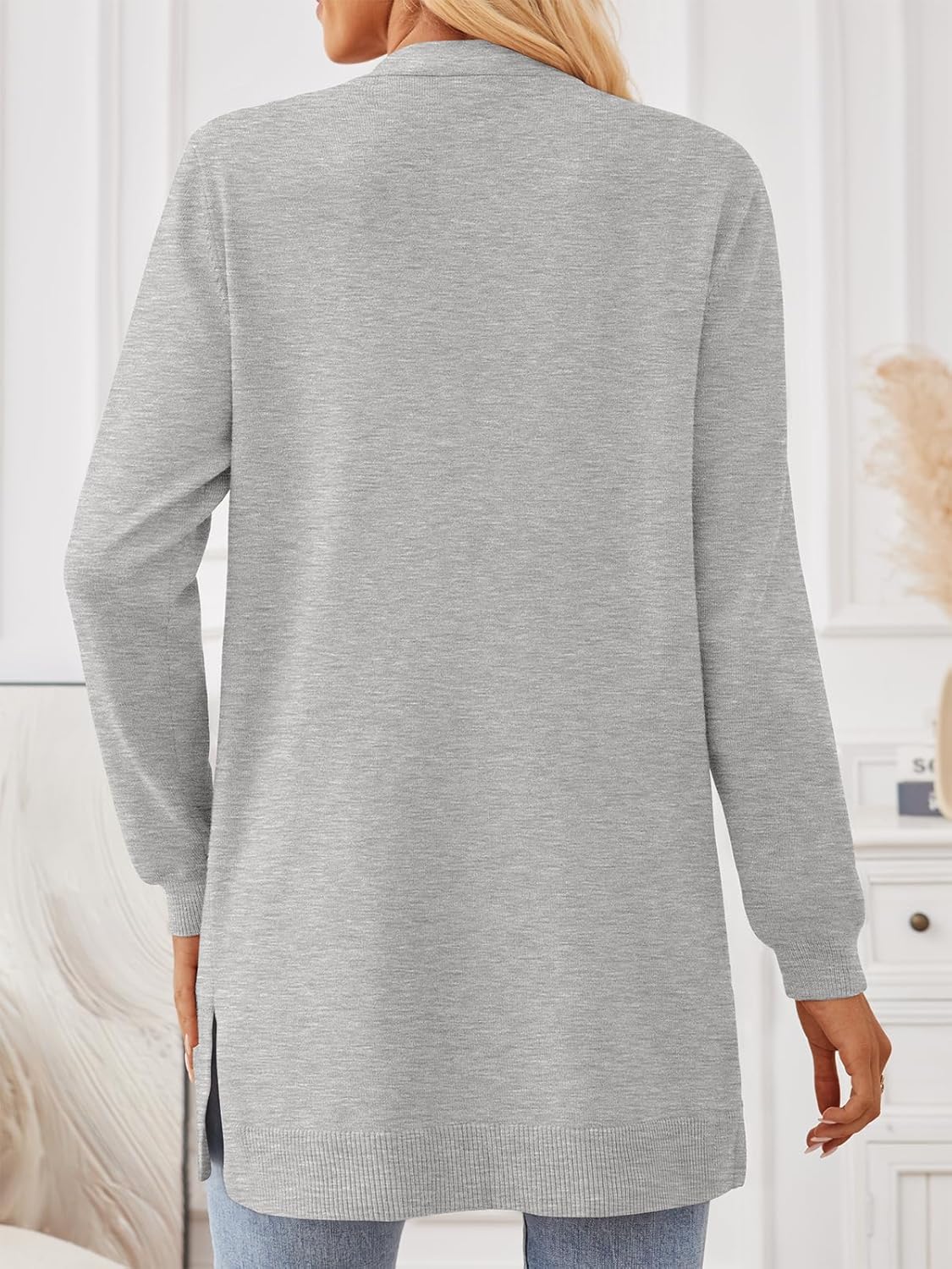 LILLUSORY Womens Long Cardigan Sweaters with Pockets Open Front Knit 2025 Fall Fashion Outfits Winter Clothes - Image 4