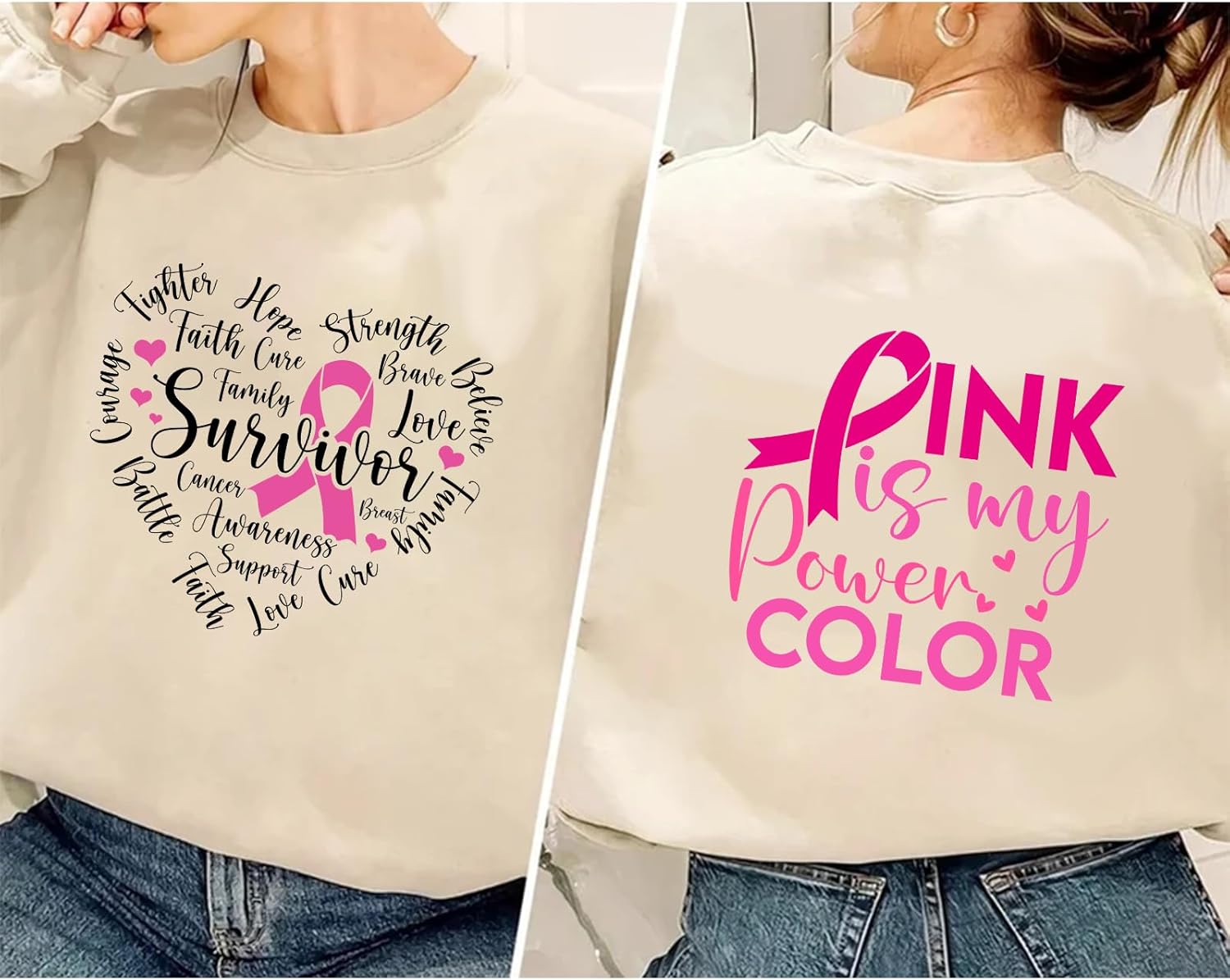 33pcs Brave Breast Cancer Awareness Fights DTF Heat Transfer Patches Iron on Decals Butterfly Pumpkin Hope Faith Ready to Press Transfer Patches for Clothes Backpack Fabric Decoration Ready to Press