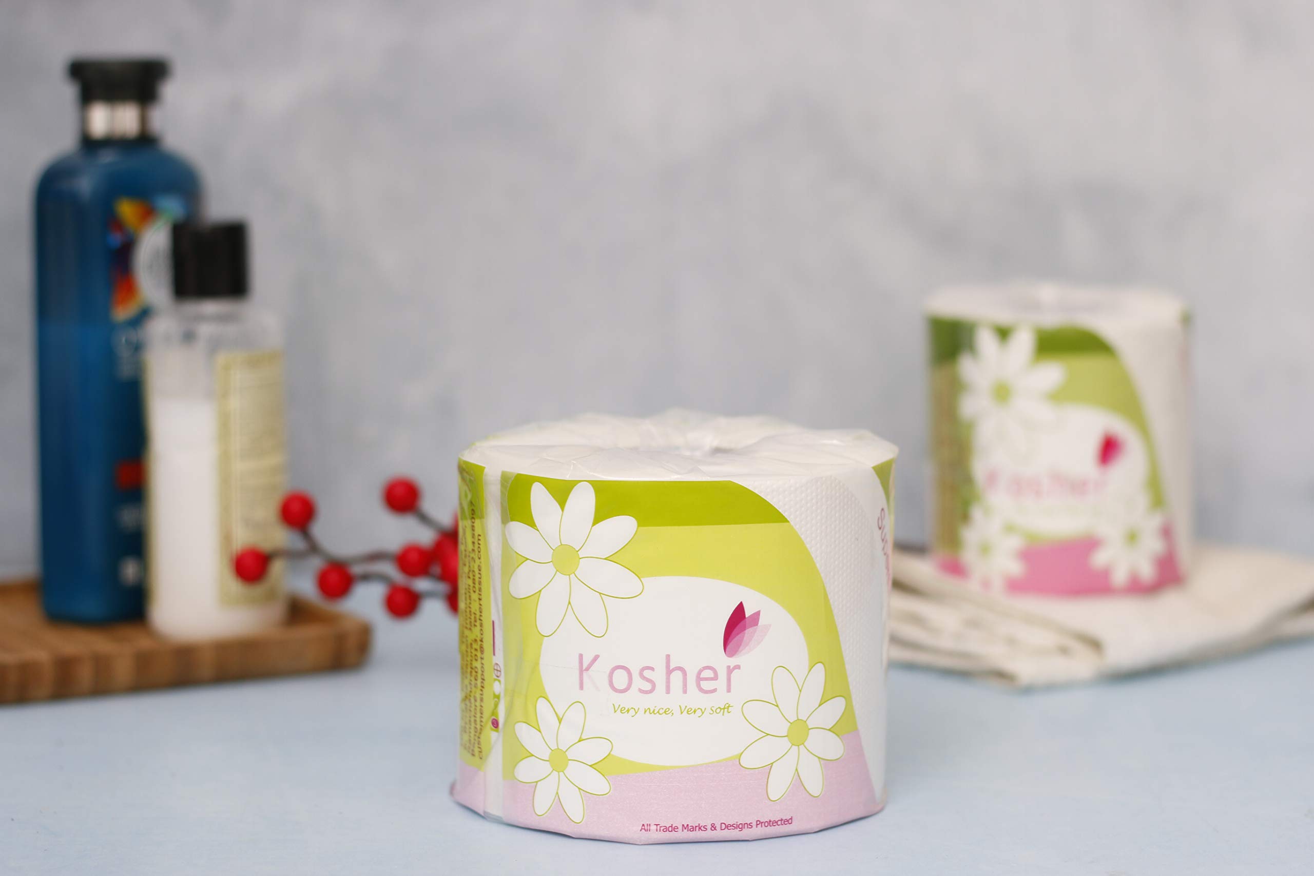 Kosher Toilet Roll/Paper Roll | 200 grams, 400 Pulls Each, 3 Ply | Pack of 12 (Total 4800 Pulls)-image-23