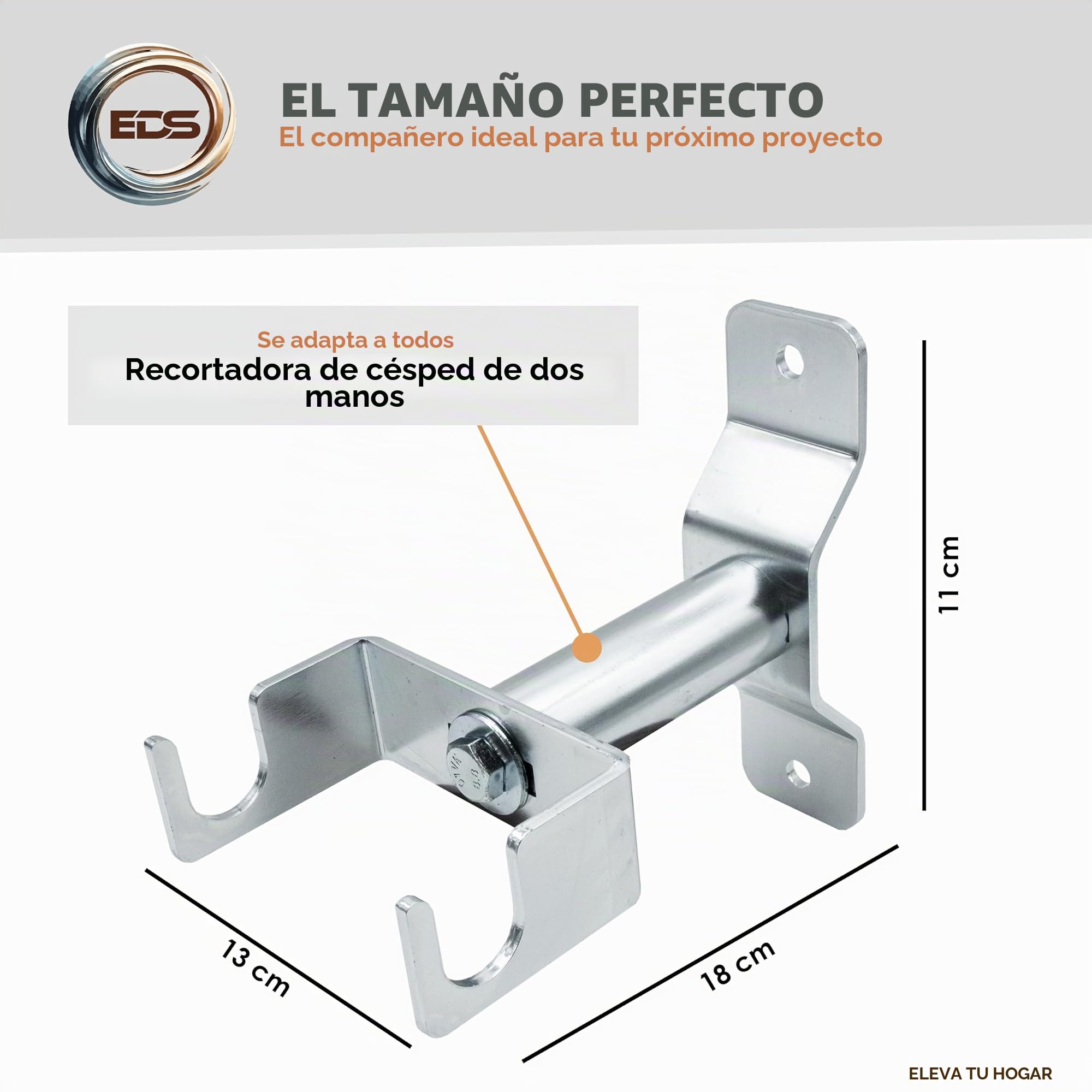 EDS Estante de almacenamiento de aleación de acero – Negro cortador de cepillo/cortadora de césped – Fabricado en Alemania, soporte de pared para Stihl, Einhell, Makita, Bosch, Pike, etc.