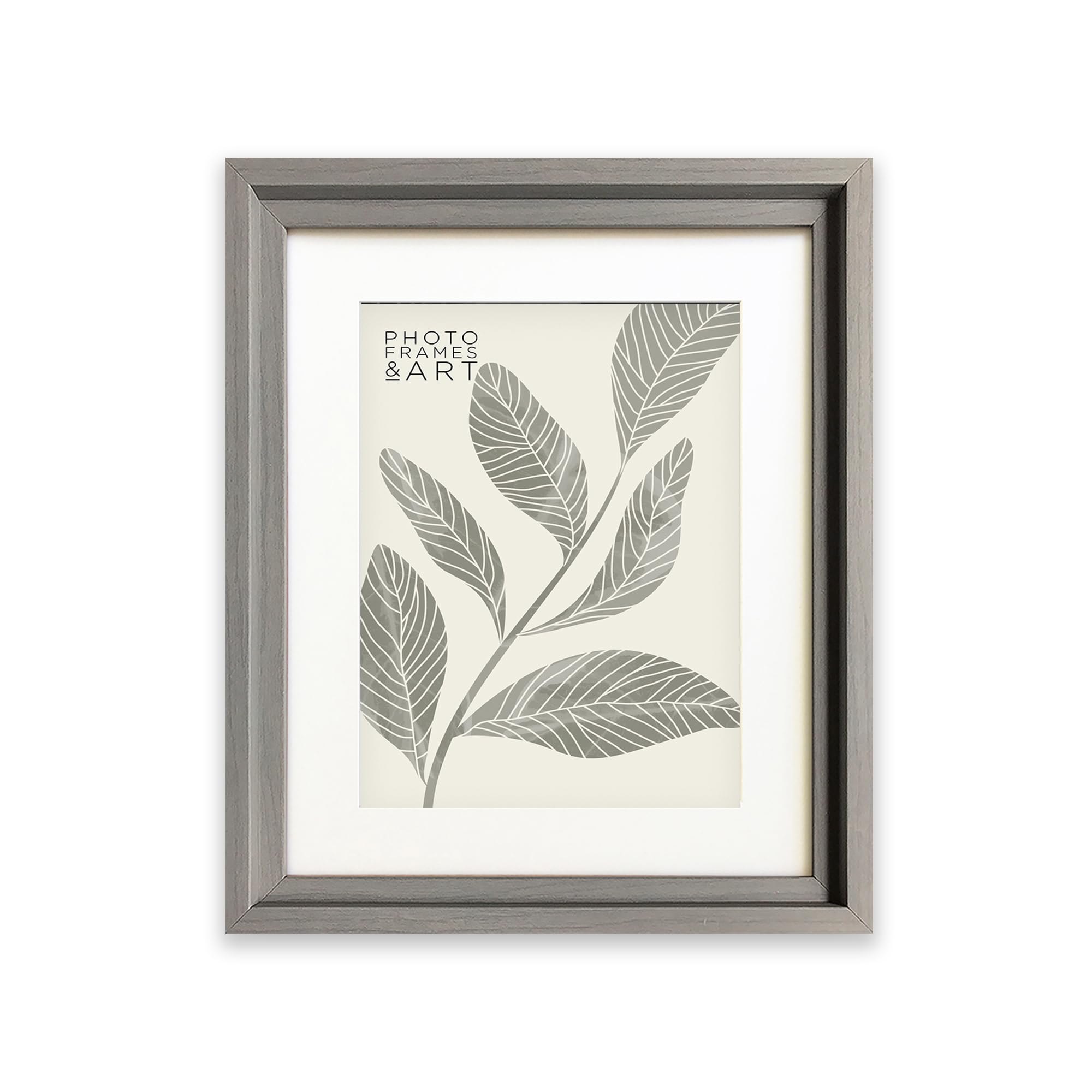 Pf+A Grey Real Glass 12X10 Hoxton Picture Frame - 12X10 For 9X7 Inch Photo Frame With Mount