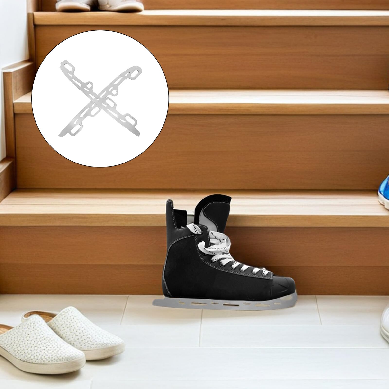 Lames Interchangeables en Acier Inoxydable 326 MM pour Patins Artistiques et Hockey sur Glace, 1 Paire, Accessoires de Rechange Légers et Précis pour Entraînement et Compétition