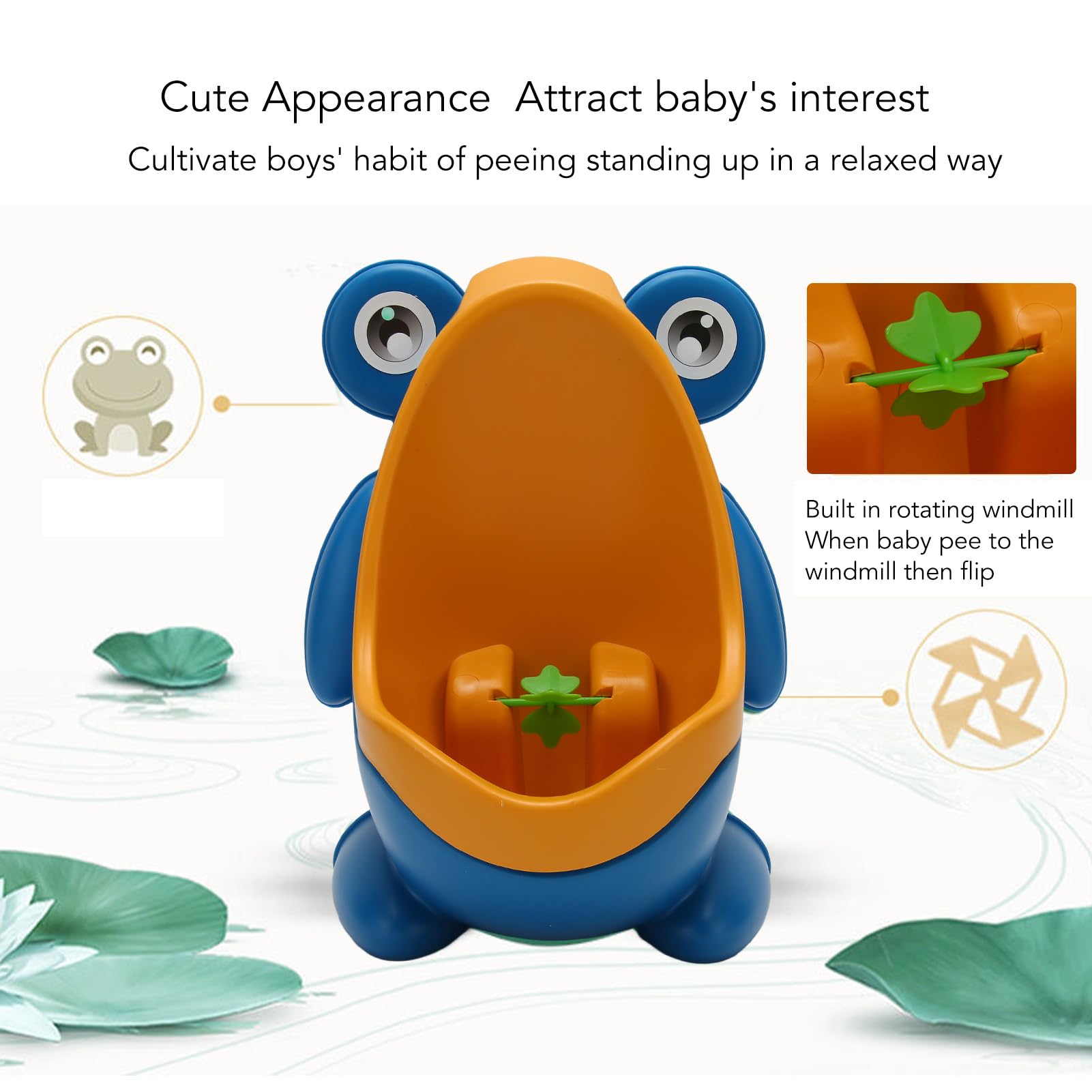 Boy Potty Training Urinal,Children Training Urinal Wall Mounted Detachable Cute Cartoon Child Standing Urinal with Suction Cup for Boys