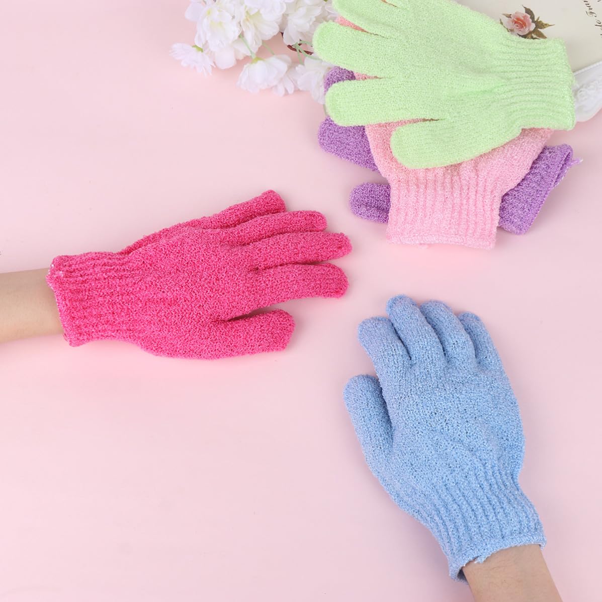 BESPORTBLE 90 Stück Fünf Finger Duschhandschuhe aus Nylon zum Peeling