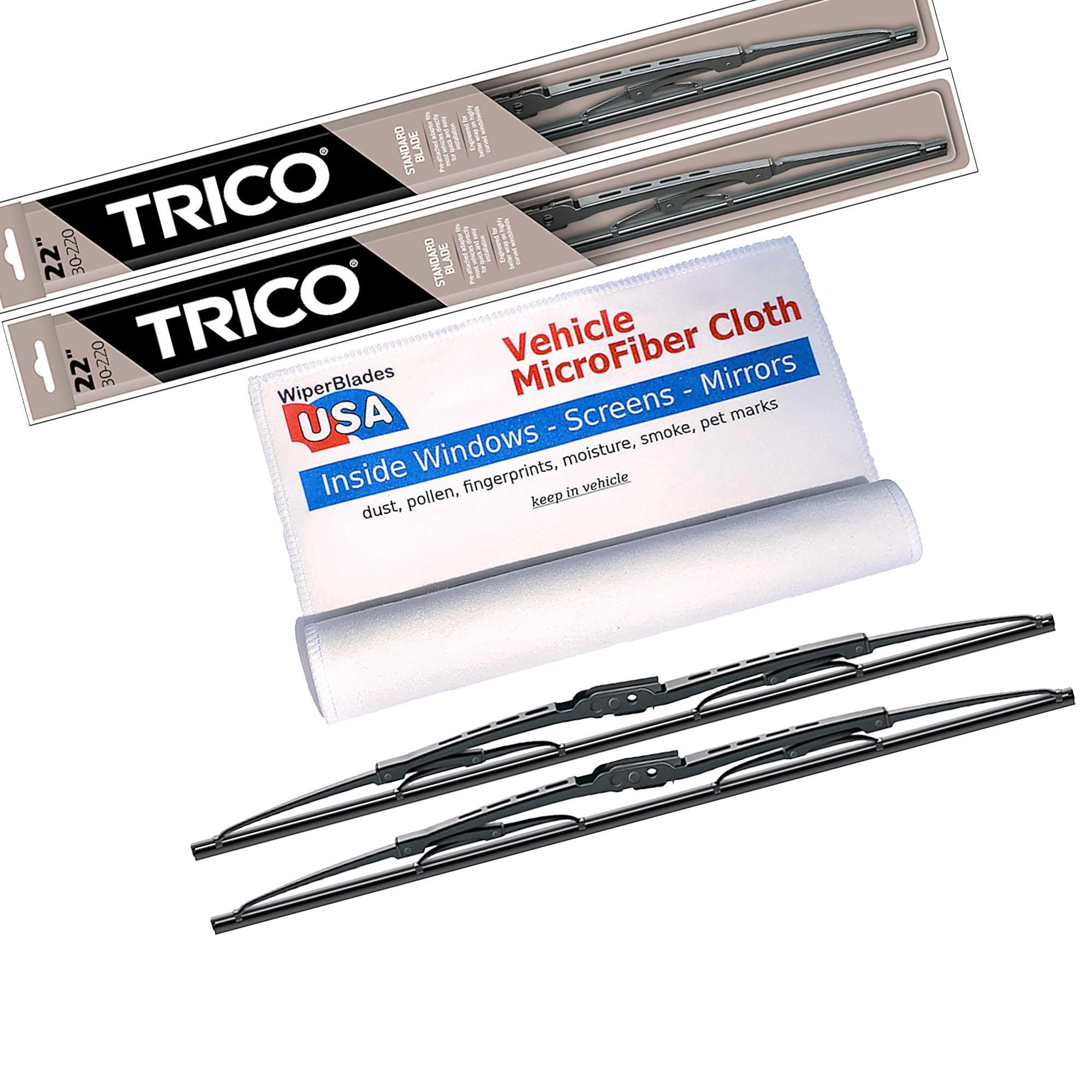 WiperBladesUSA Wiper Set compatible with Ford - 2010 f150 wiper blade size