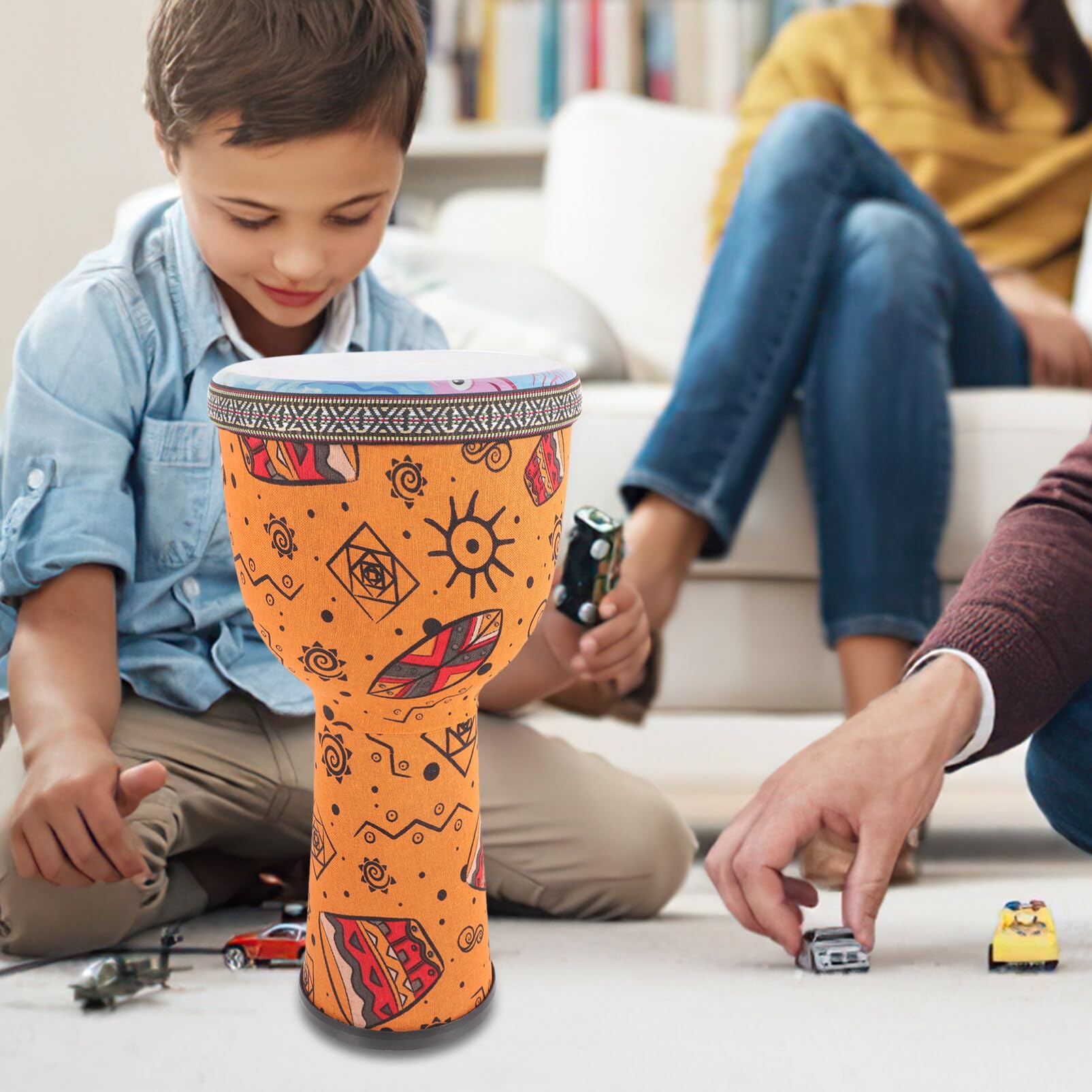 Garneck Tamburo Djembe Tamburo Bongo Professionale 8 Pollici Tamburello Stile Africano Occidentale Illuminazione Della Infanzia Strumenti Musicali Di Halloween Per Bambini