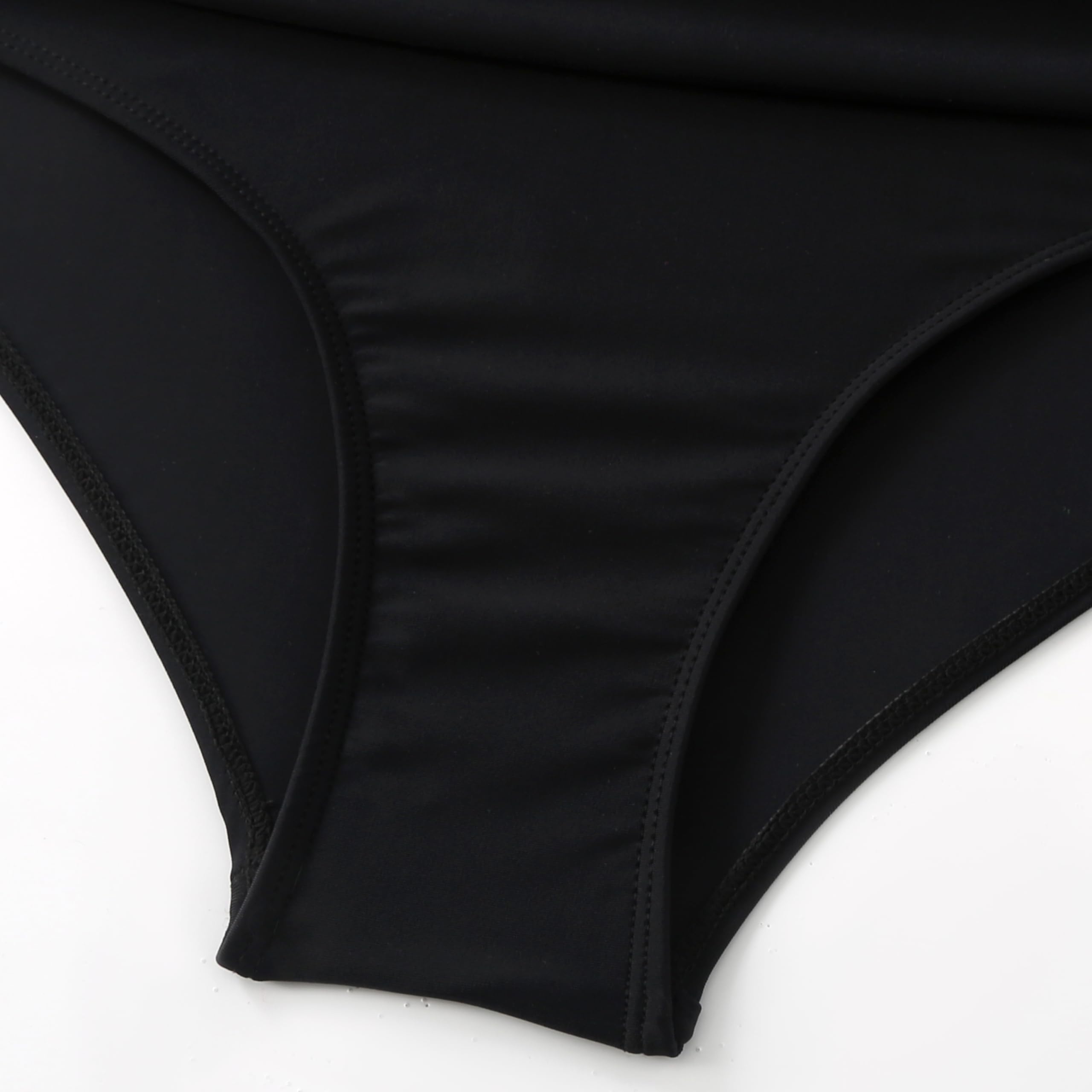 LA ORCHID Damen Badeanzug bauchweg Push up einteiliger Badeanzug bademode v Ausschnitt bademode high Waist für Urlaub