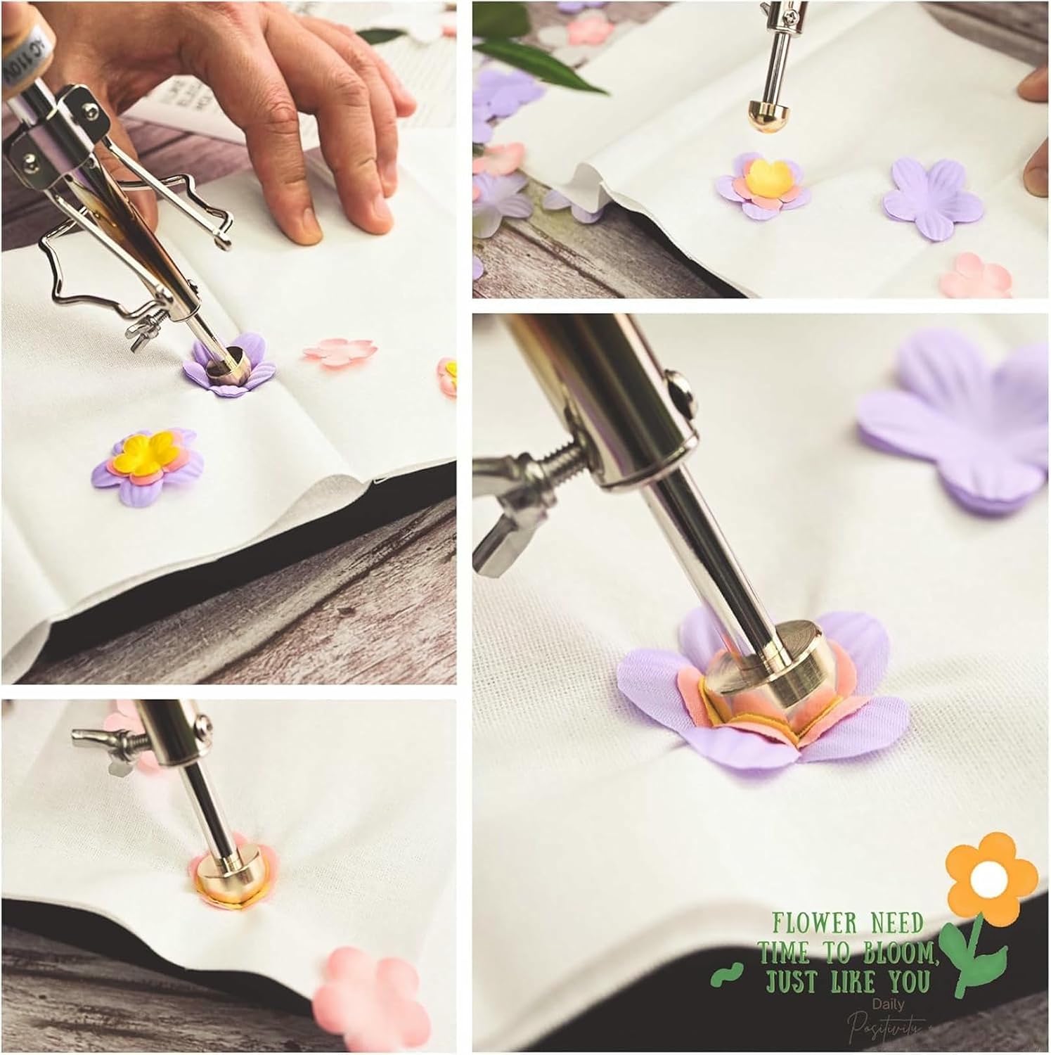 Fabric Flower Maker Set, 24 Heads Electric Artificial Flowers Maker, Fake Flower Ironing Machine, 60-360℃ Adjustable Temperature, for Fake Flower Making Petal Modeling DIY Tools