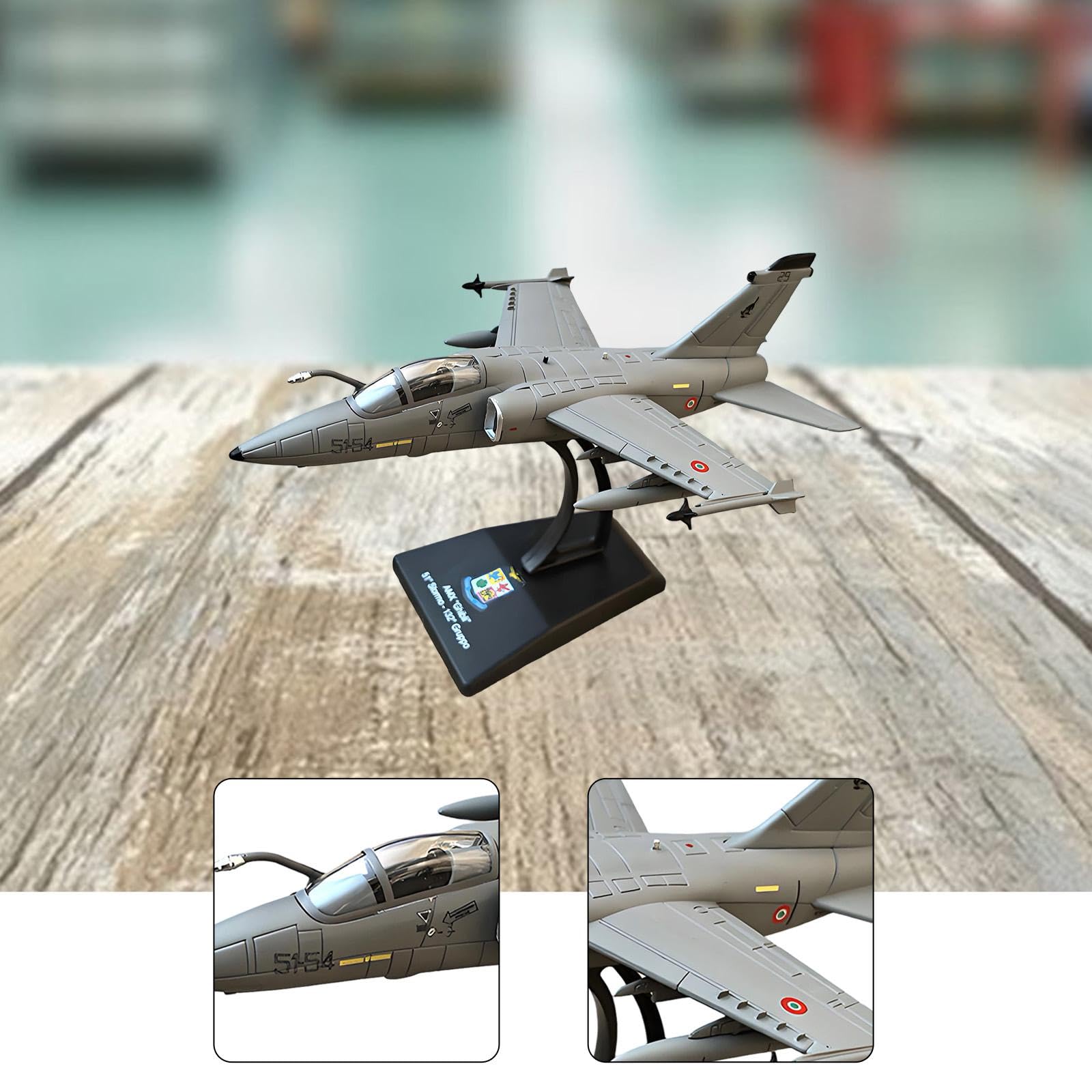 F Fityle Modellino in 1:100 di Aereo da Attacco Giocattolo con Base per Mobile TV, Casa, Libreria, Ufficio.